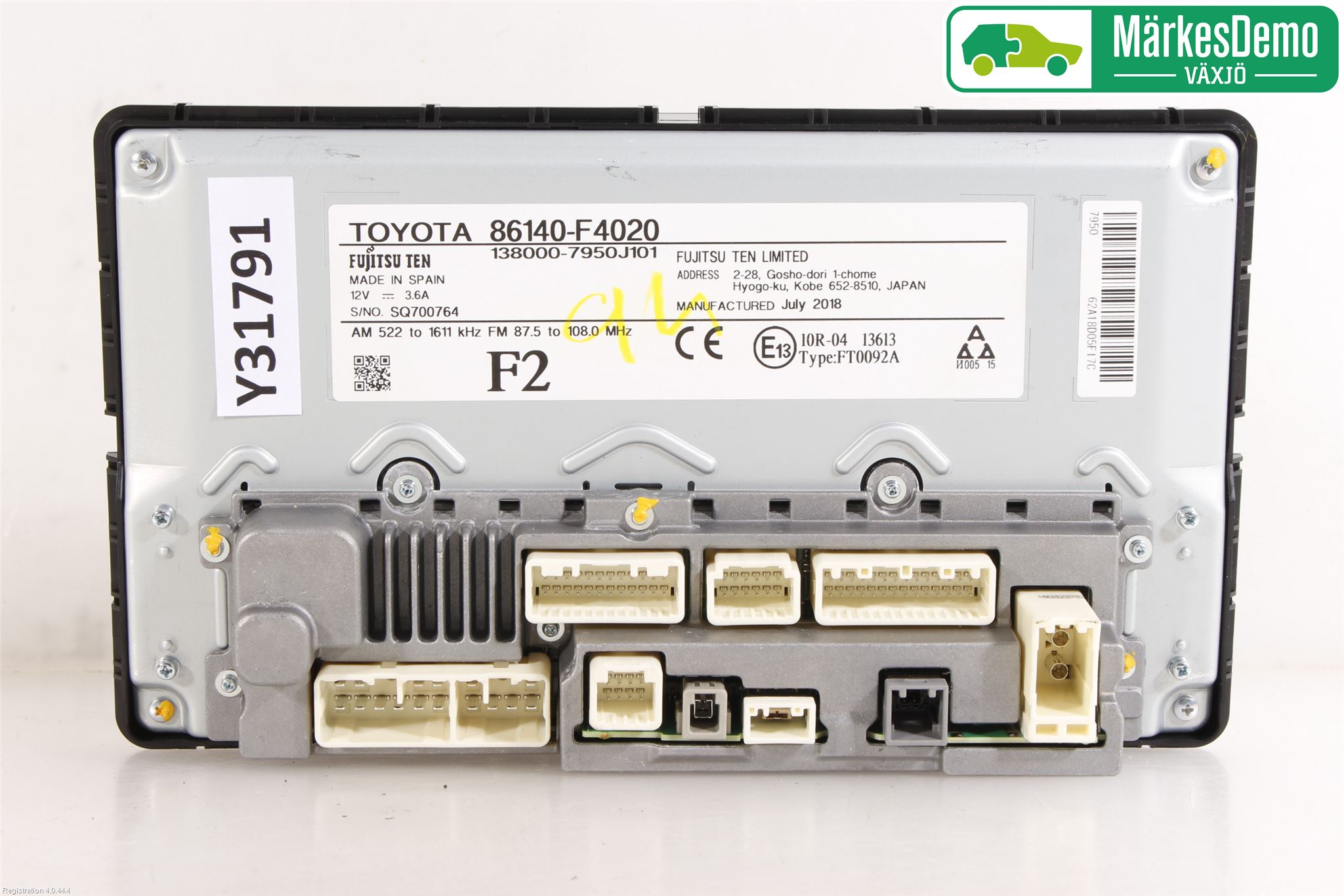 Toyota C-HR 16-23 Stereo Radio Med Cd