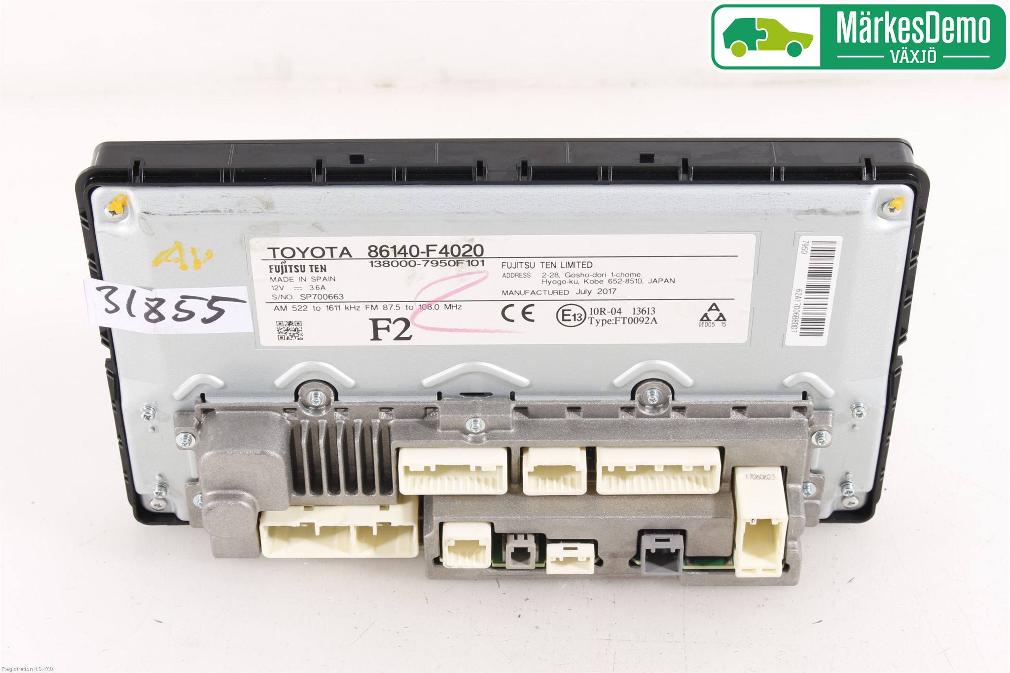 Toyota C-HR 16-23 Stereo Radio Med Cd