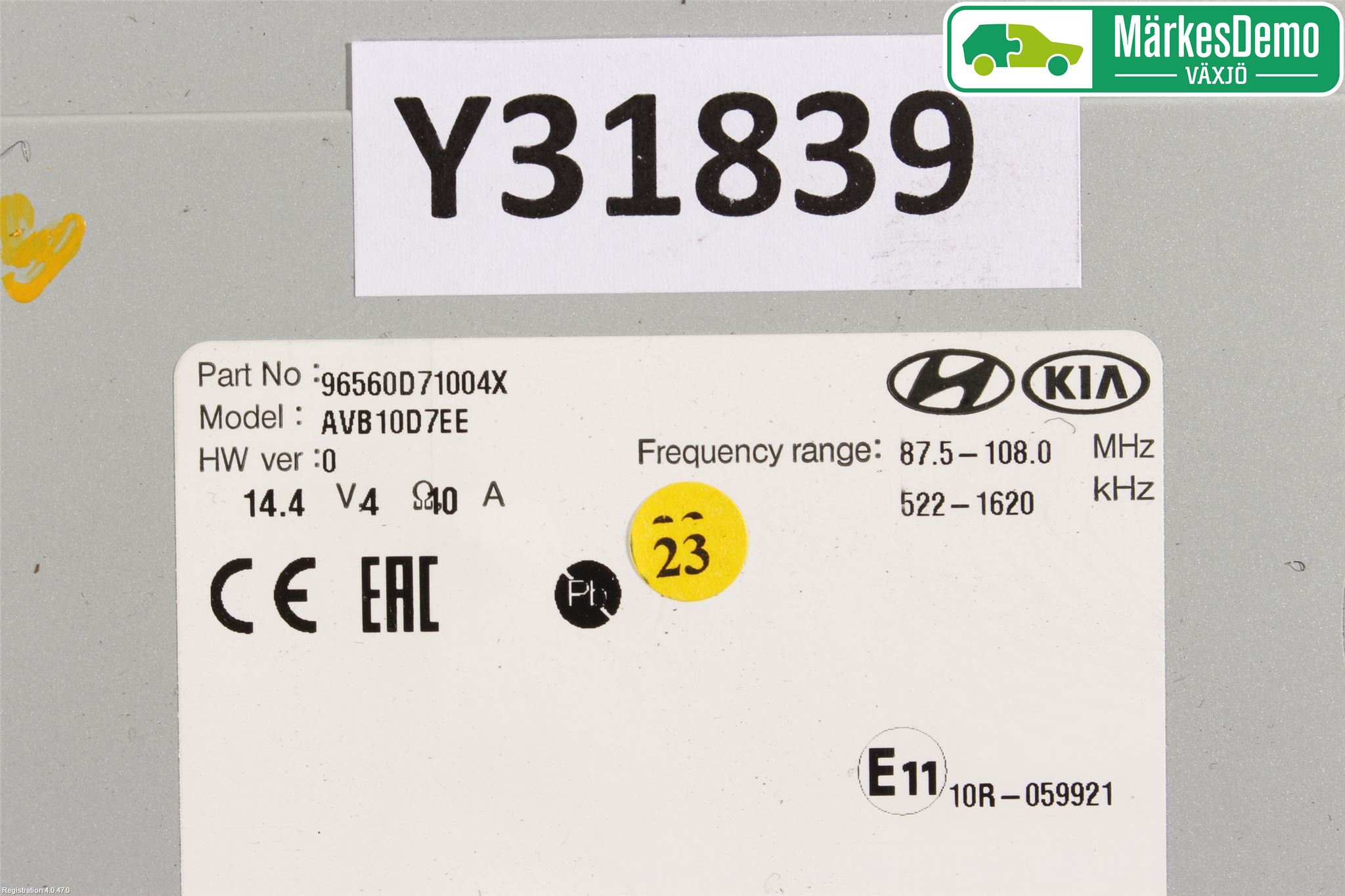 Hyundai TUCSON 05- Stereo Radio Med Cd