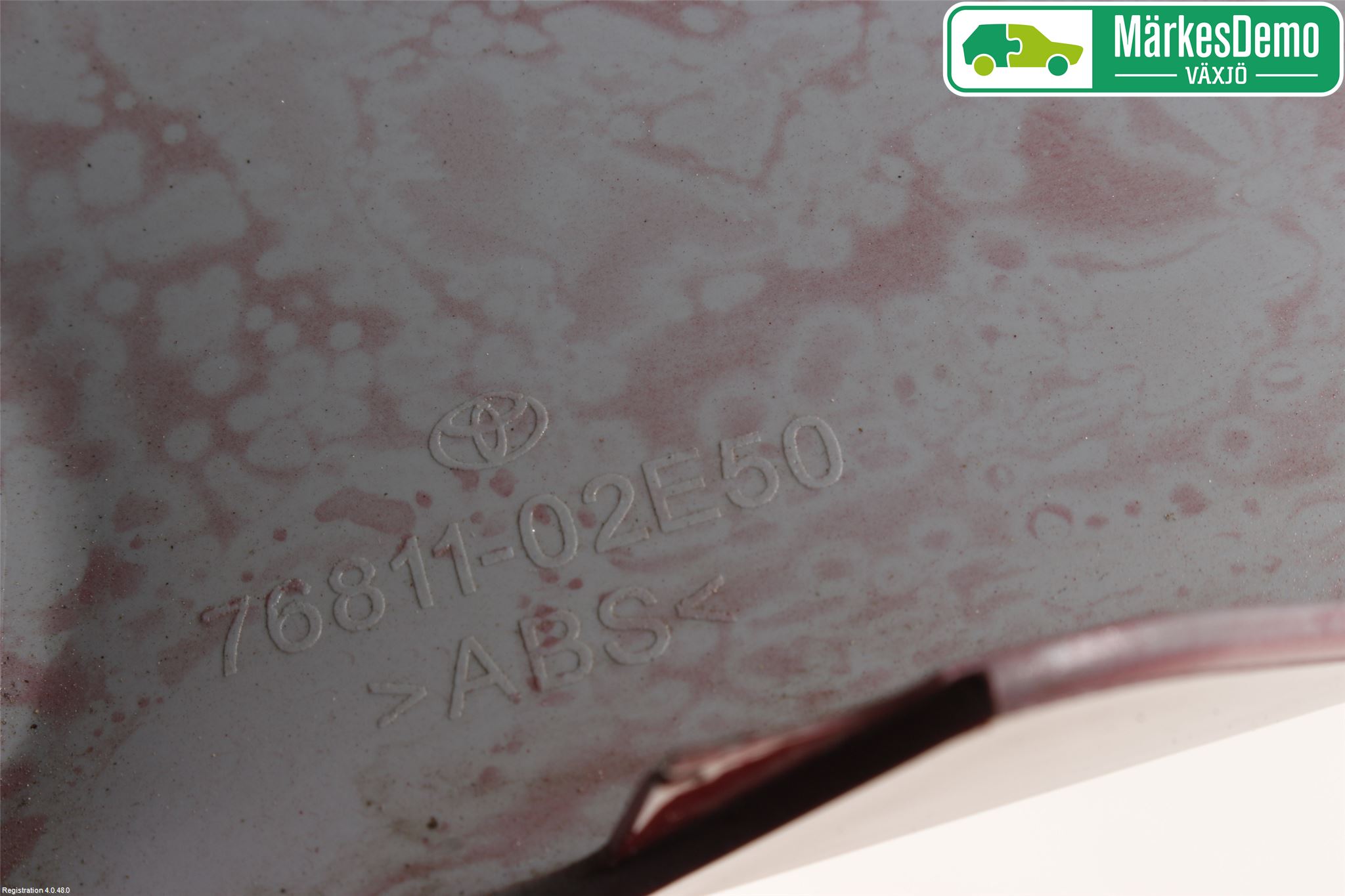Toyota AURIS 13-19 Refleksplate - Skiltplate
