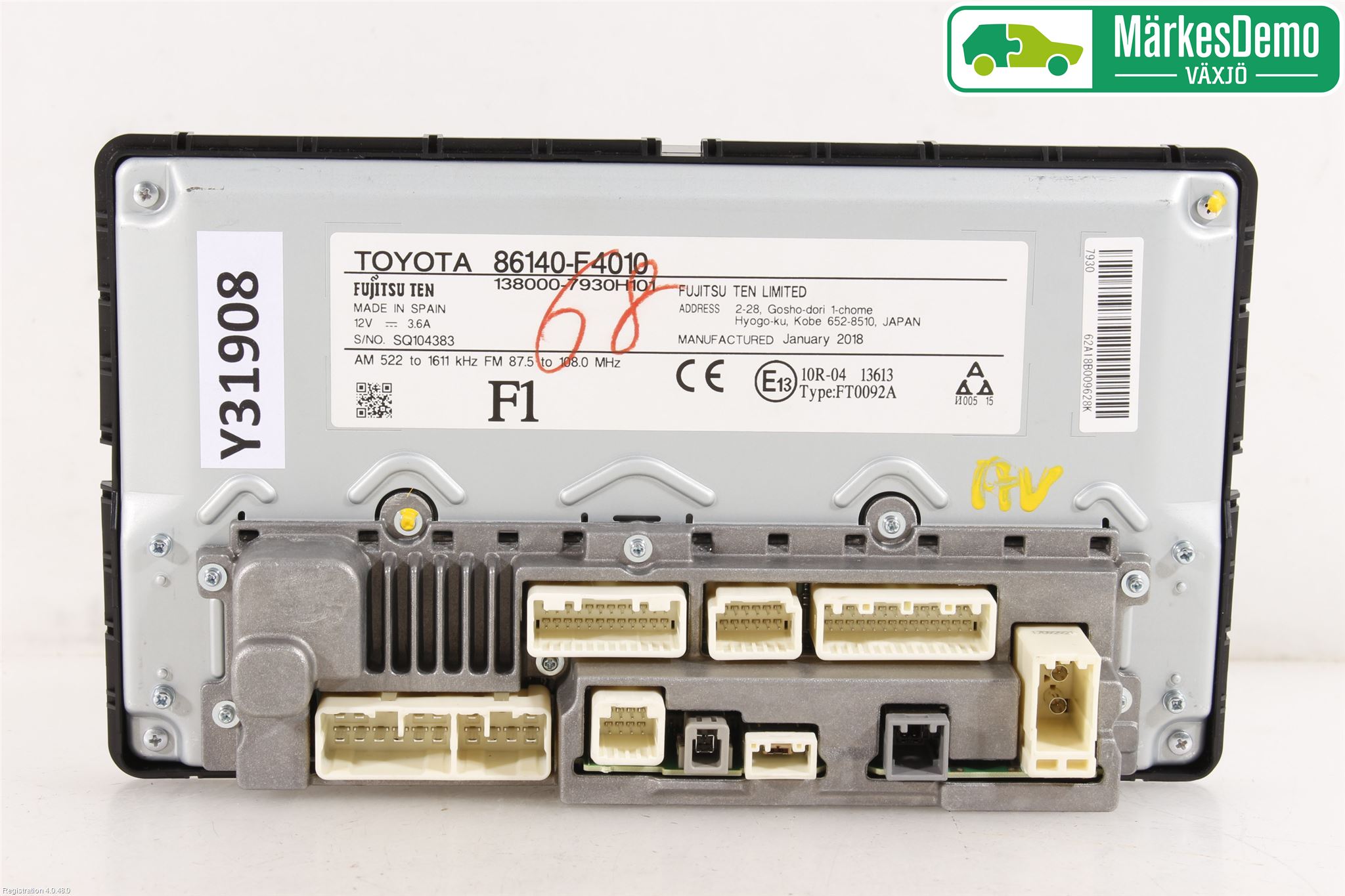 Toyota C-HR 16-23 Stereo Radio Med Cd