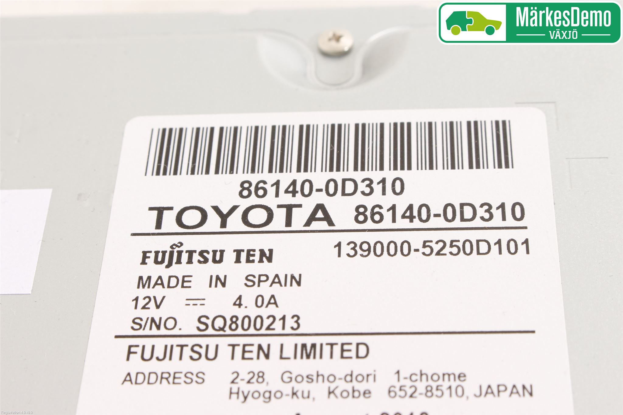 Toyota YARIS XP130 15-20 Stereo Radio Med Cd