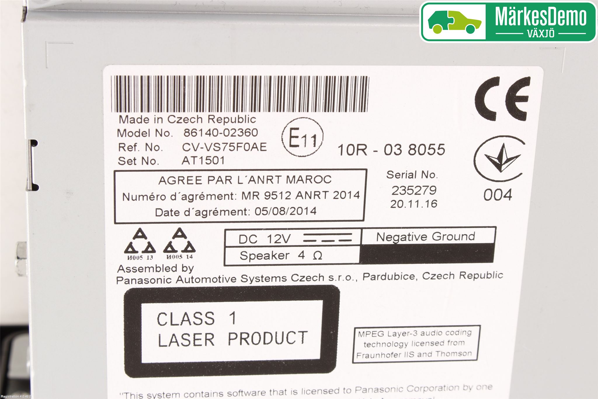 Toyota AURIS 13-19 Stereo Radio Med Cd