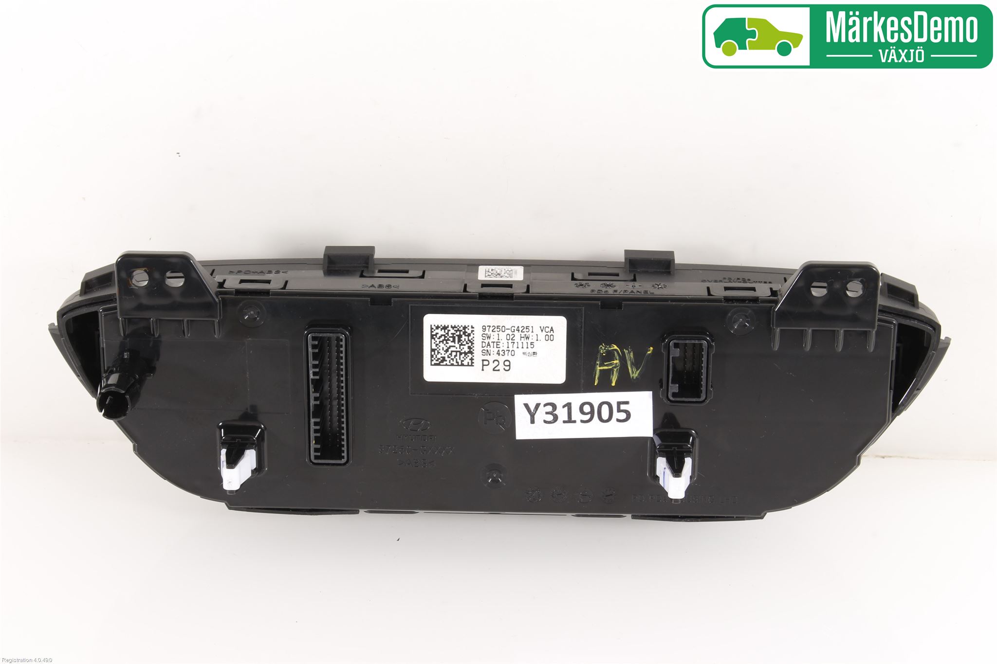 Hyundai i30 PD 17- Varme Ac Betjening-Display