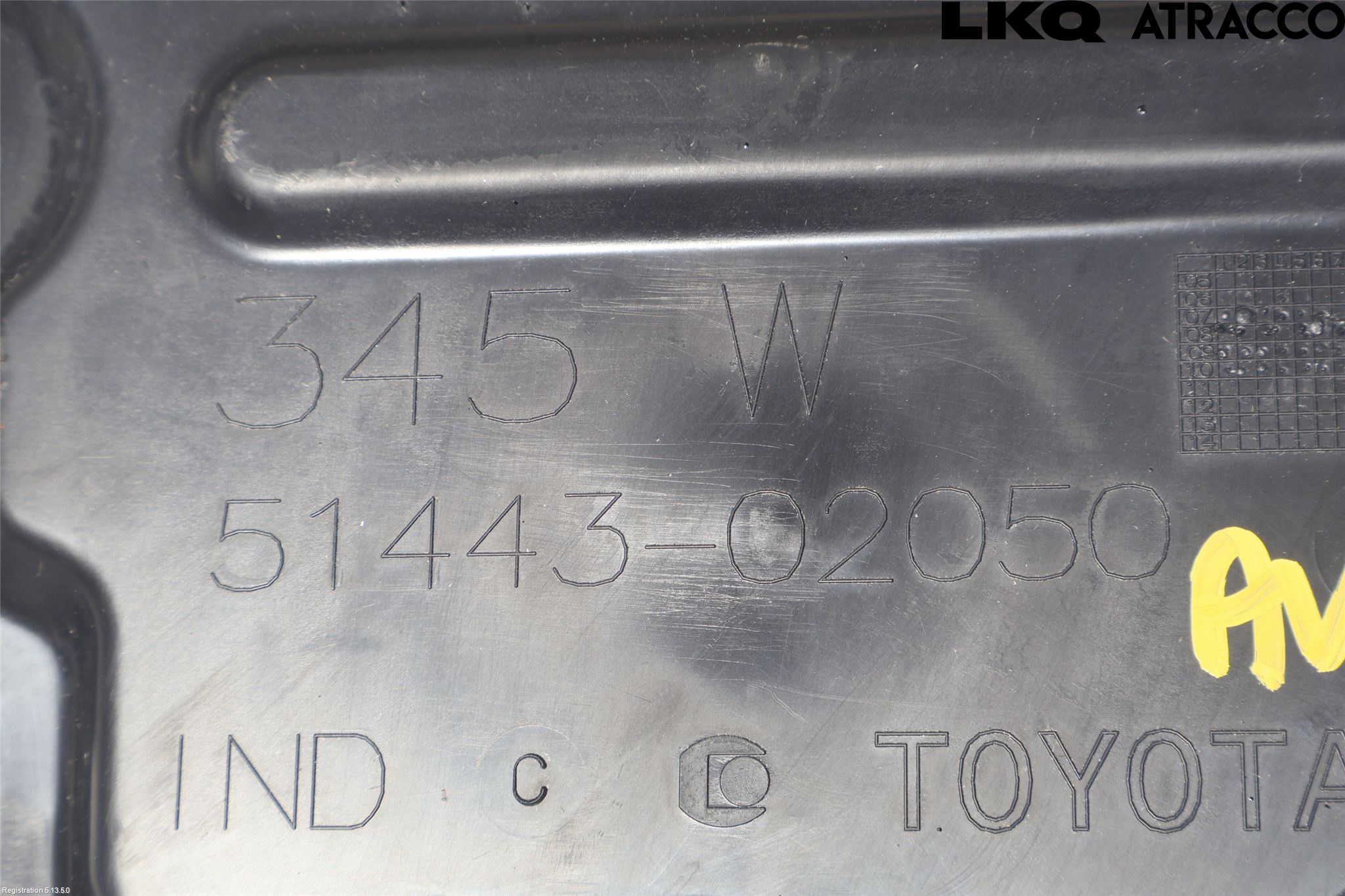 Toyota AURIS 10-12 Bunnplate U Motor-Gear-Dørk