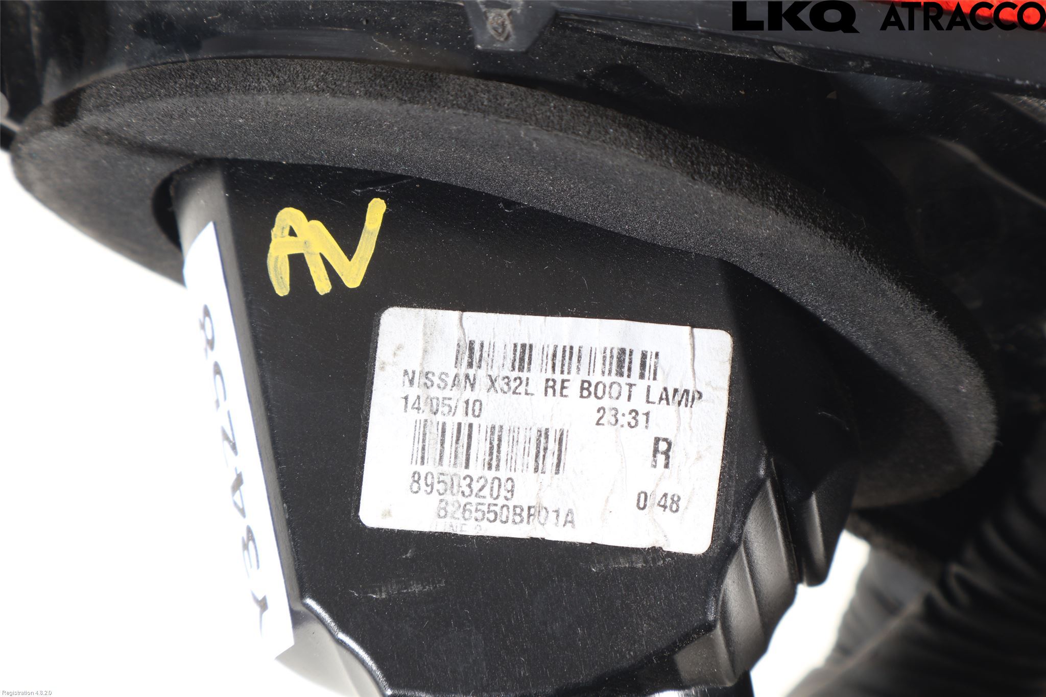 Nissan QASHQAI+2  10-14 Baklykt Høyre  På Luke(Indre)