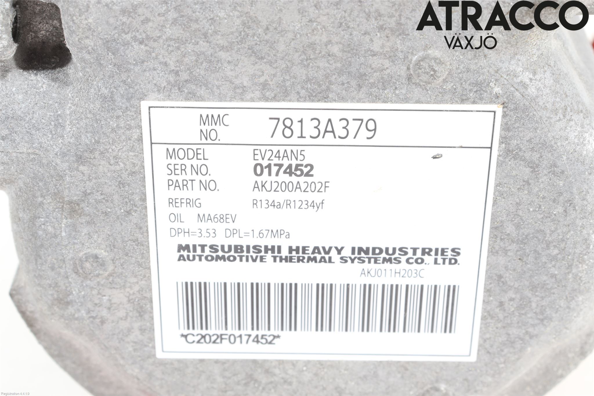 Mitsubishi OUTLANDER 13-21 Varme Ac Kompressor