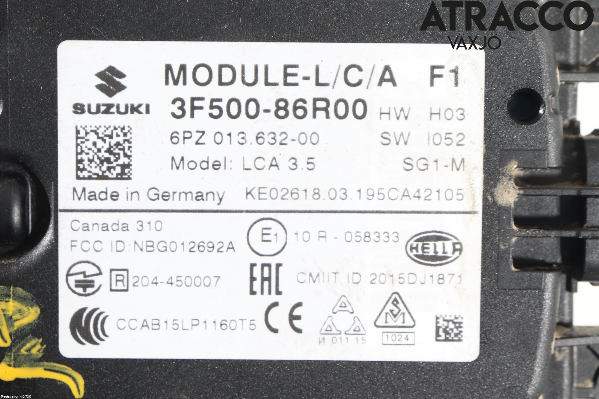 Suzuki VITARA 15- Sensor Kollisjonsbeskyttelse