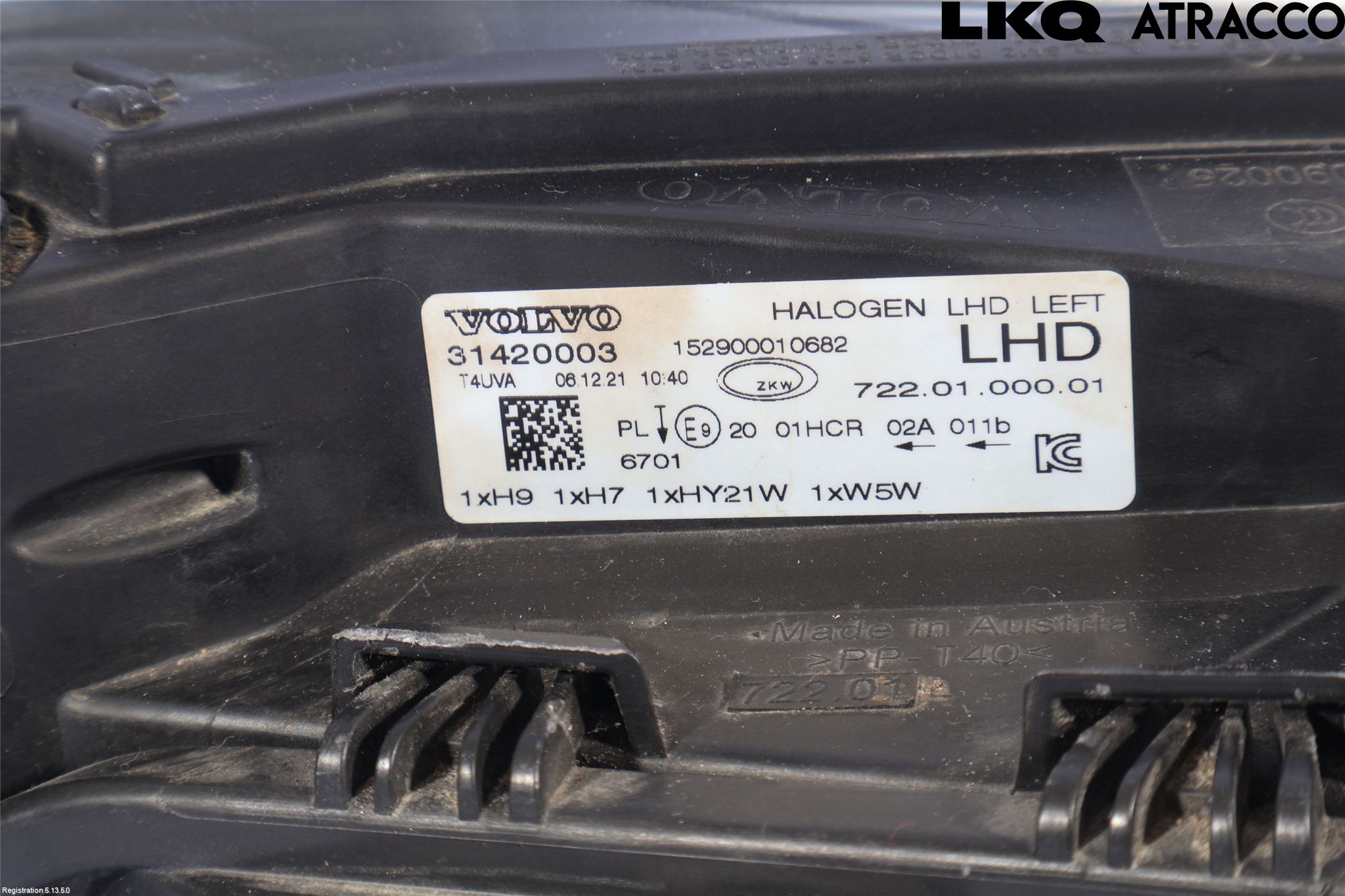 Volvo V40 12-19 Frontlykt Venstre