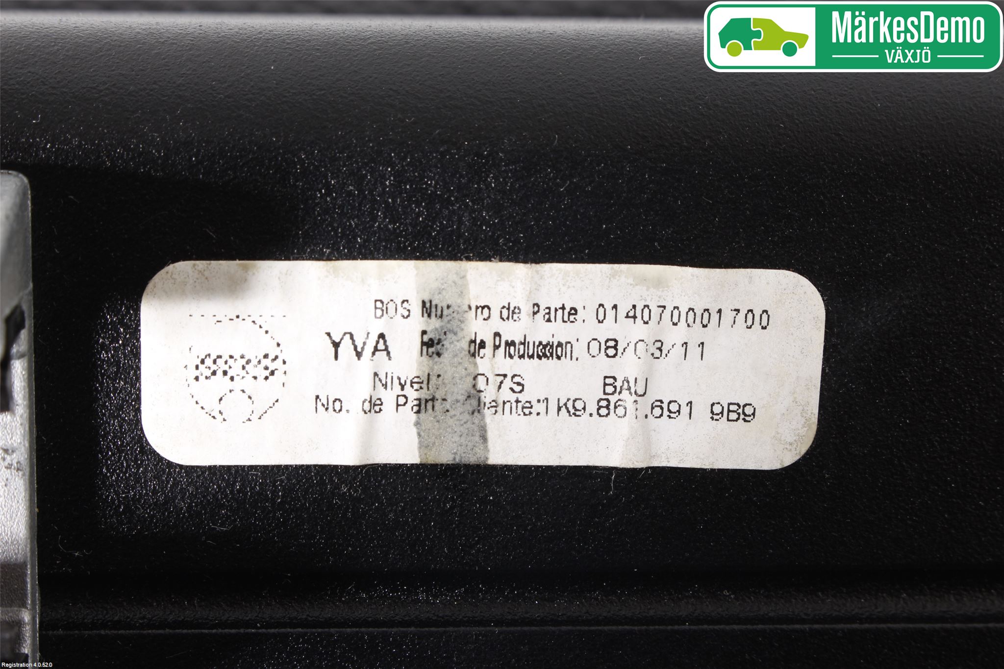 Volkswagen VW GOLF VI 09-13 Innr Lastenett