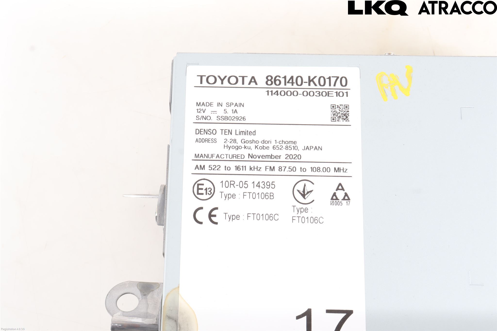 Toyota YARIS XP21 20- Stereo Radio Med Cd