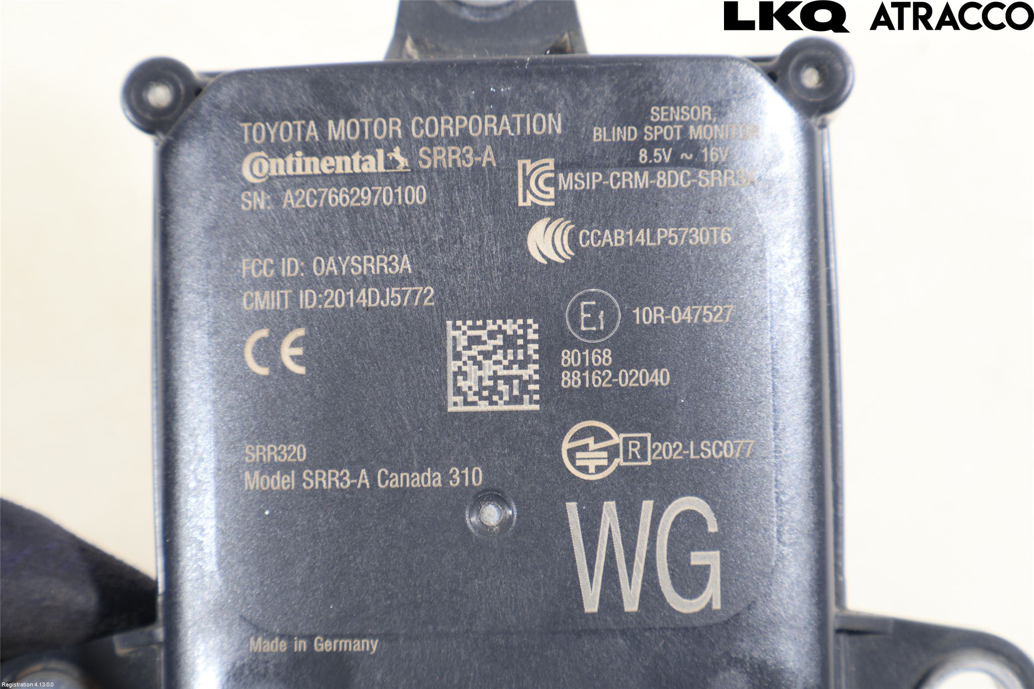 Toyota COROLLA 19- Sensor Kollisjonsbeskyttelse