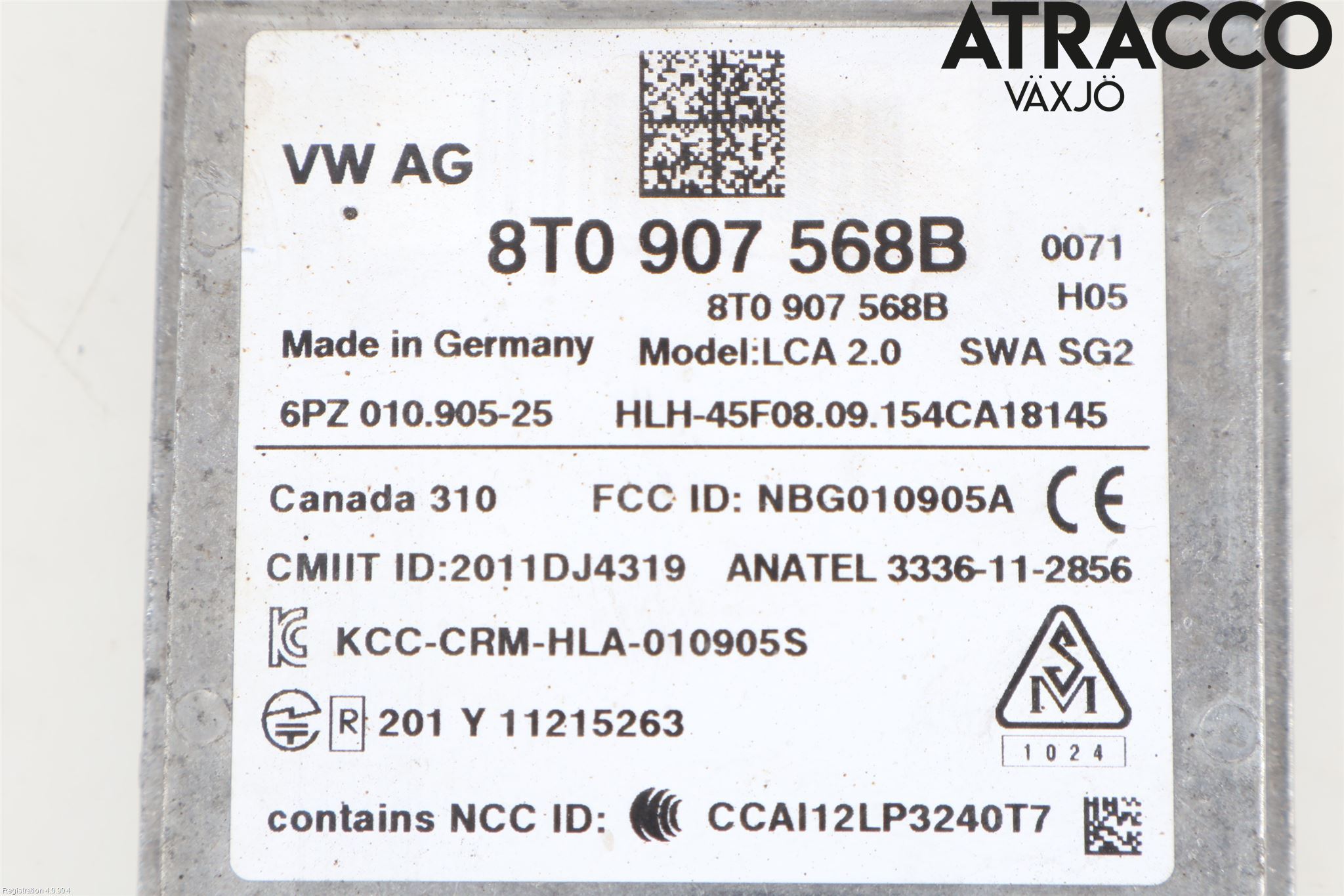 Audi A4 12-15 Sensor Kollisjonsbeskyttelse