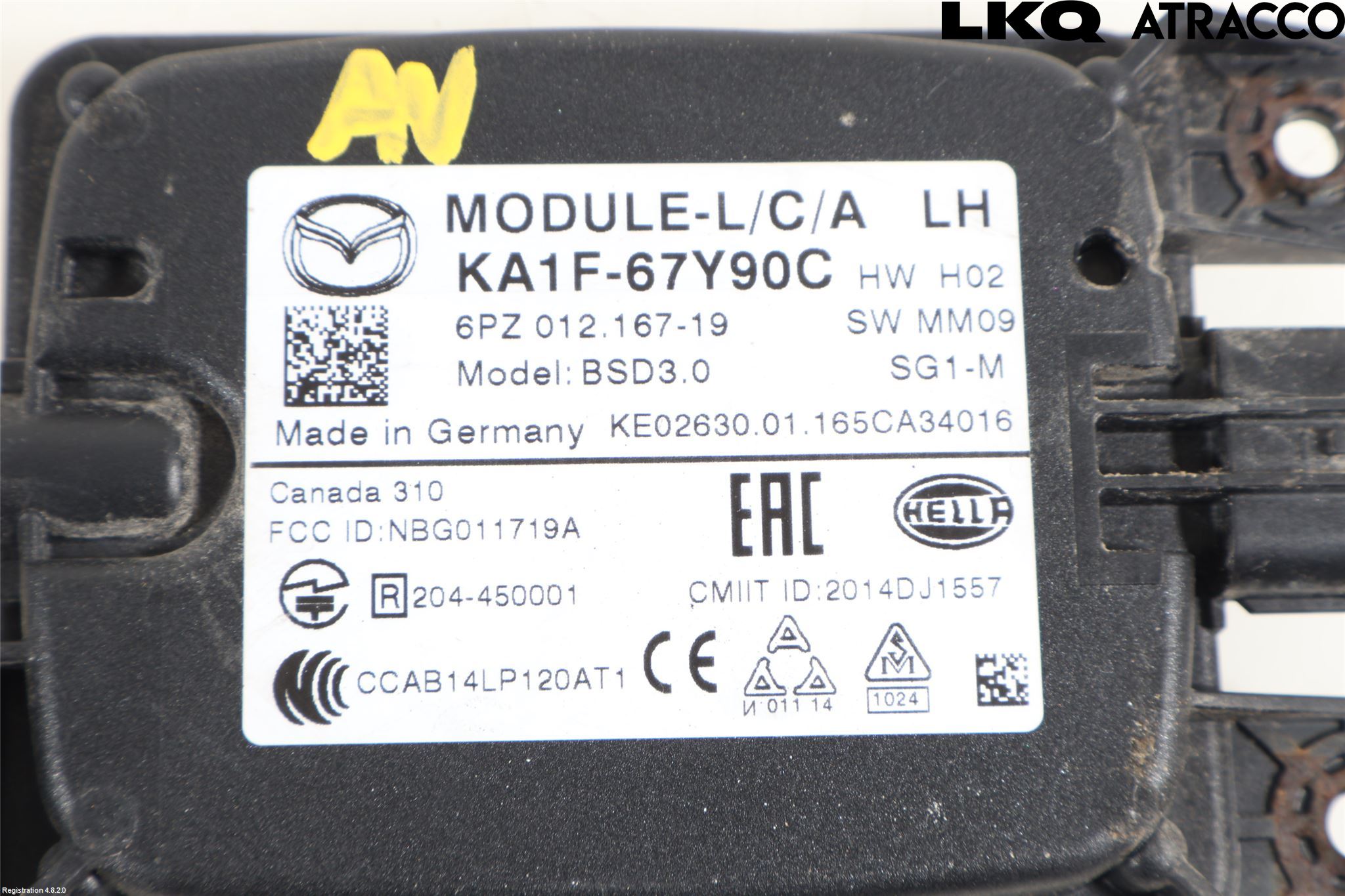 Mazda CX-5 12-17 Sensor Kollisjonsbeskyttelse