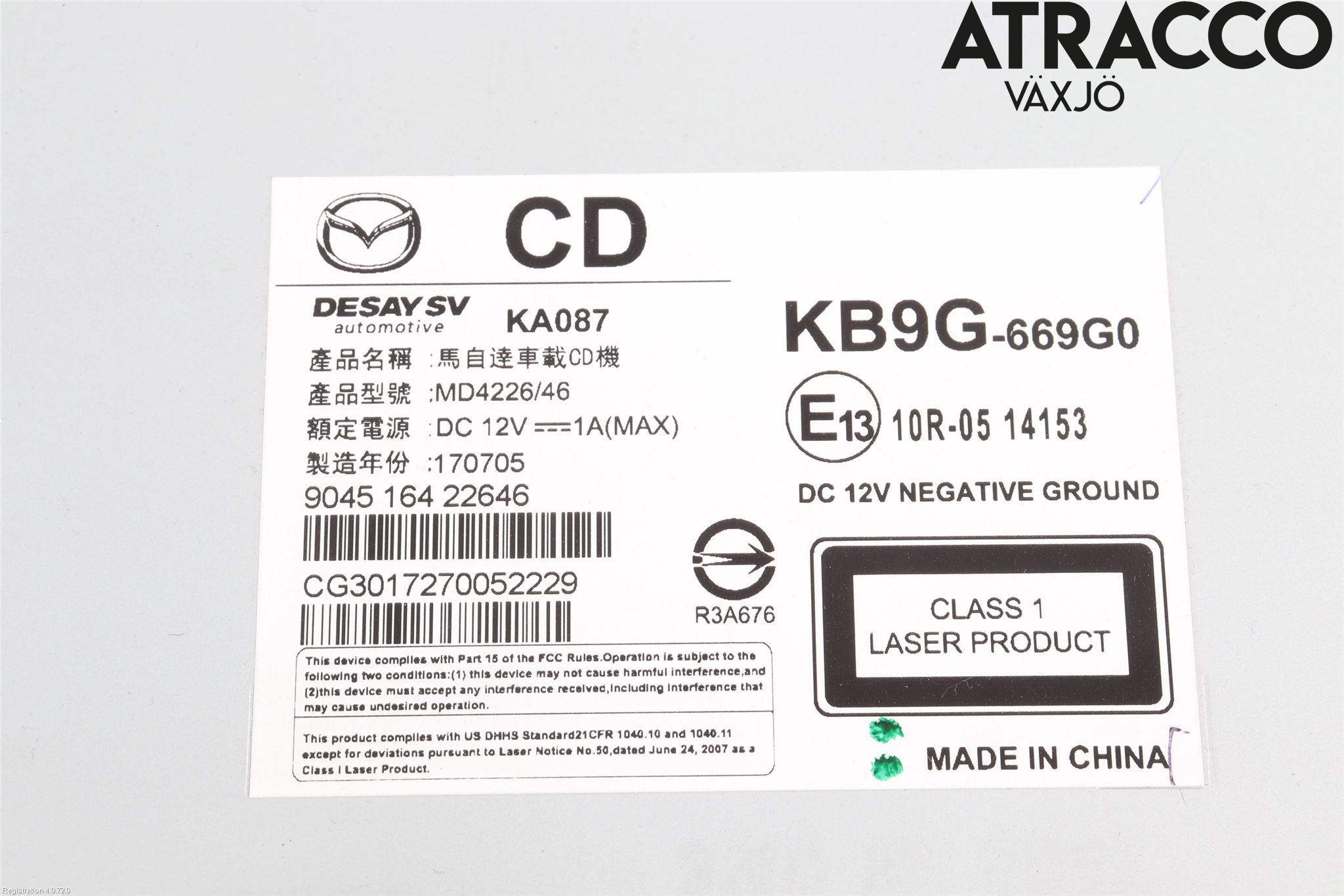 Mazda CX-5 17- Stereo Radio Med Cd