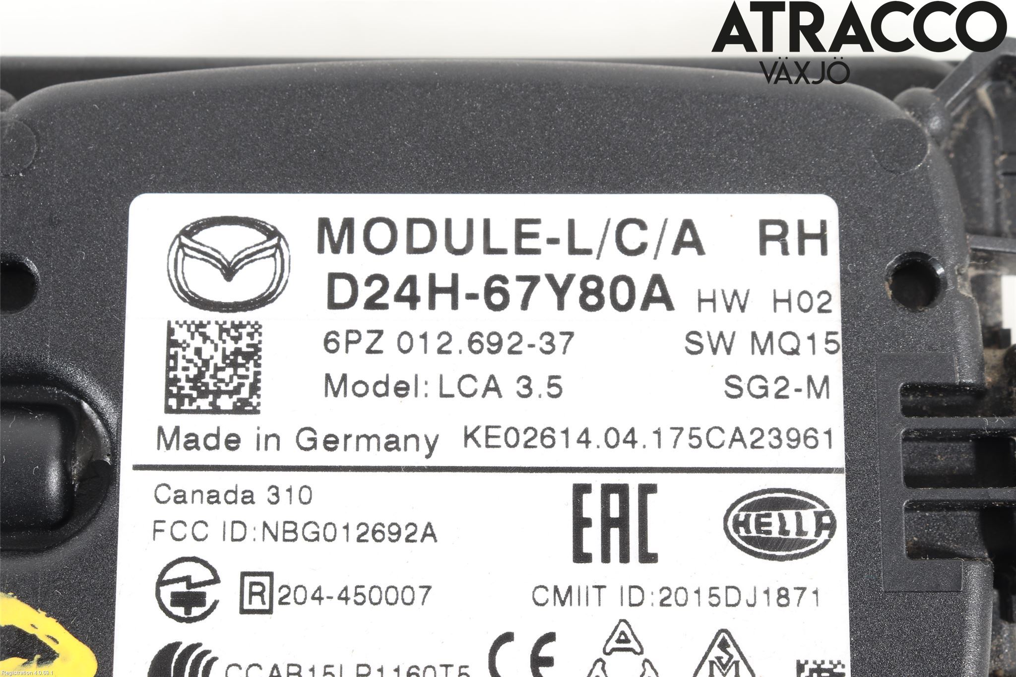 Mazda CX-3 Sensor Kollisjonsbeskyttelse