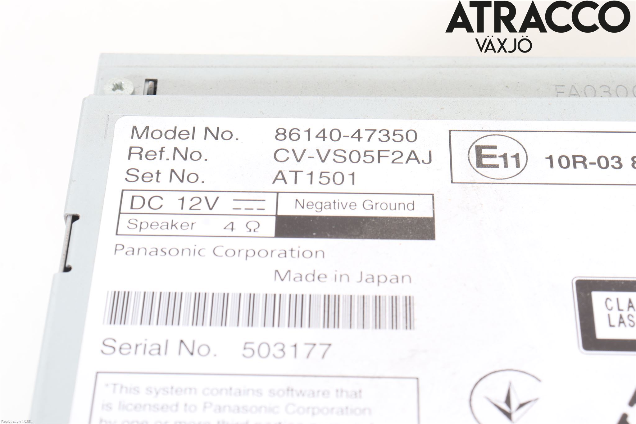Toyota PRIUS (ZVW50) 16-21 Stereo Radio Med Cd