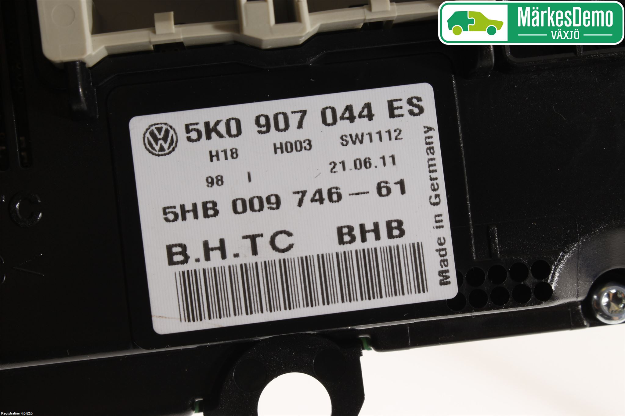 Volkswagen VW GOLF VI 09-13 Varme Ac Betjening-Display