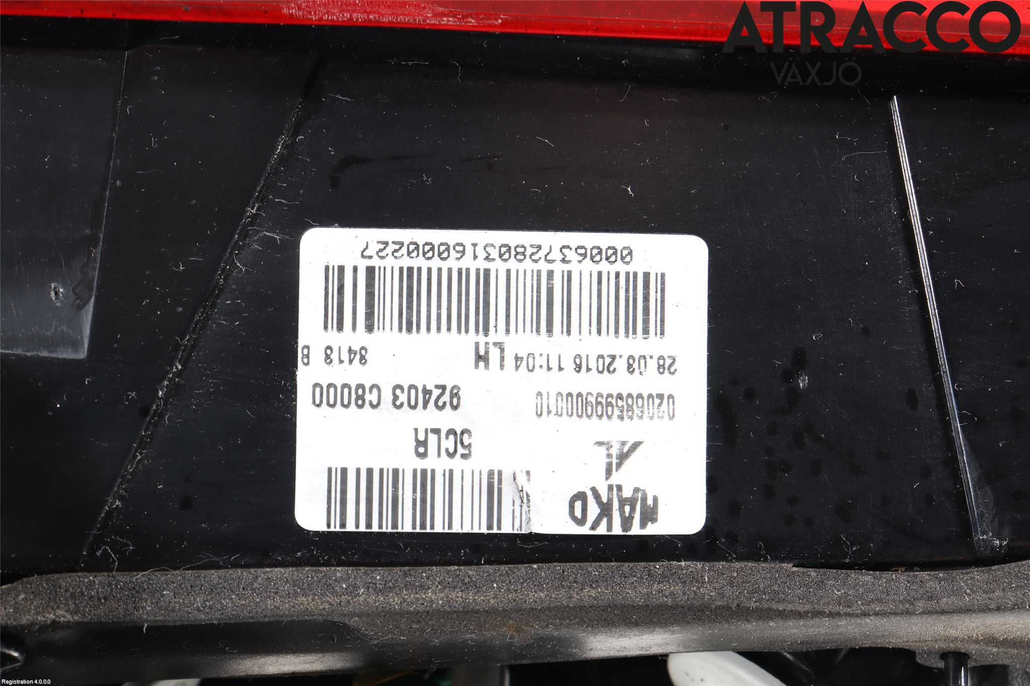 Hyundai i20 GB 15-20 Baklykt Venstre  På Luke(Indre