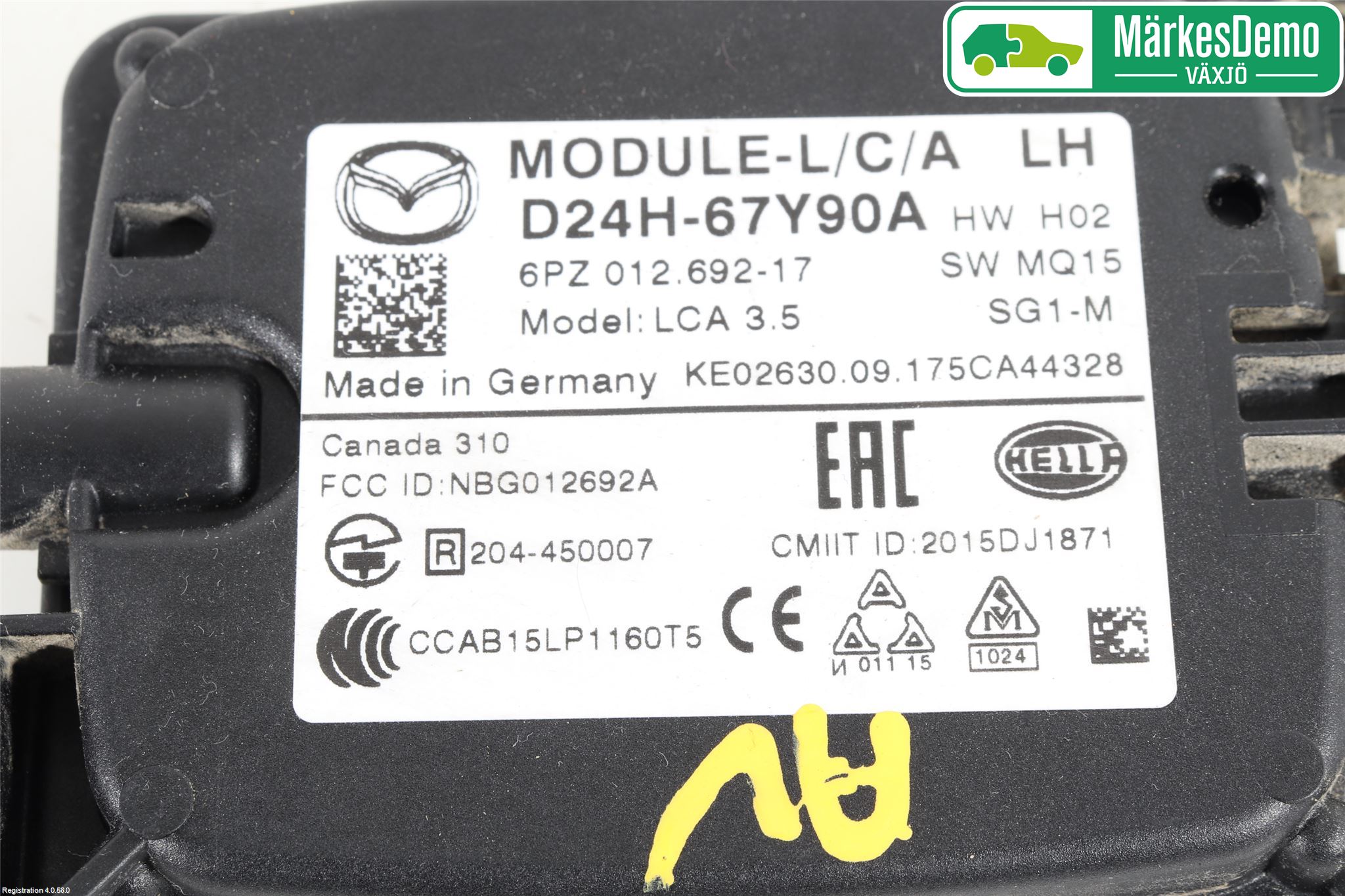 Mazda CX-3 Sensor Kollisjonsbeskyttelse