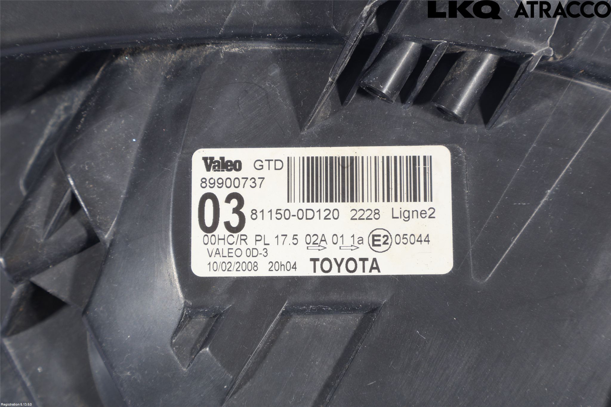 Toyota YARIS XP90 06-11 Frontlykt Venstre