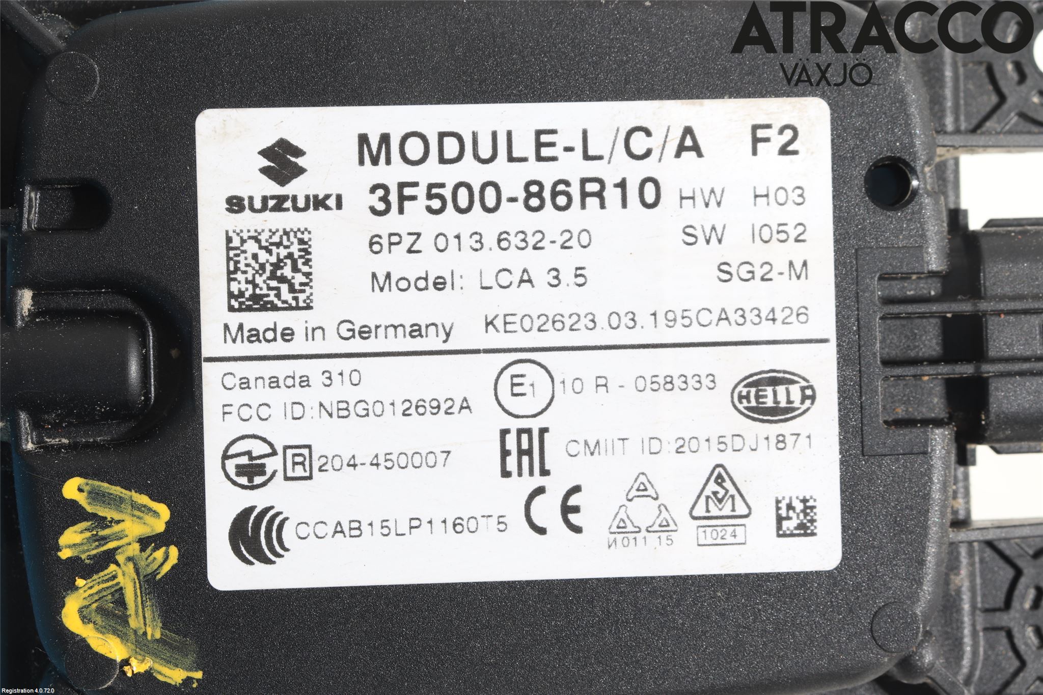 Suzuki VITARA 15- Sensor Kollisjonsbeskyttelse