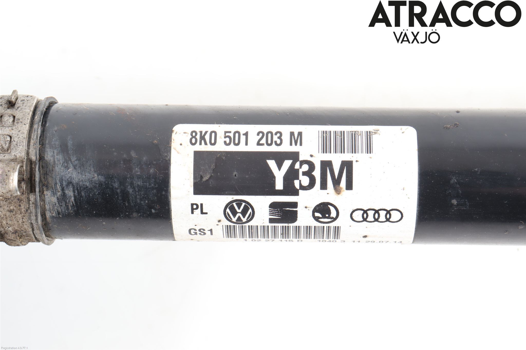 Audi A4 12-15 Drivaksel Bak Kompl Venstre