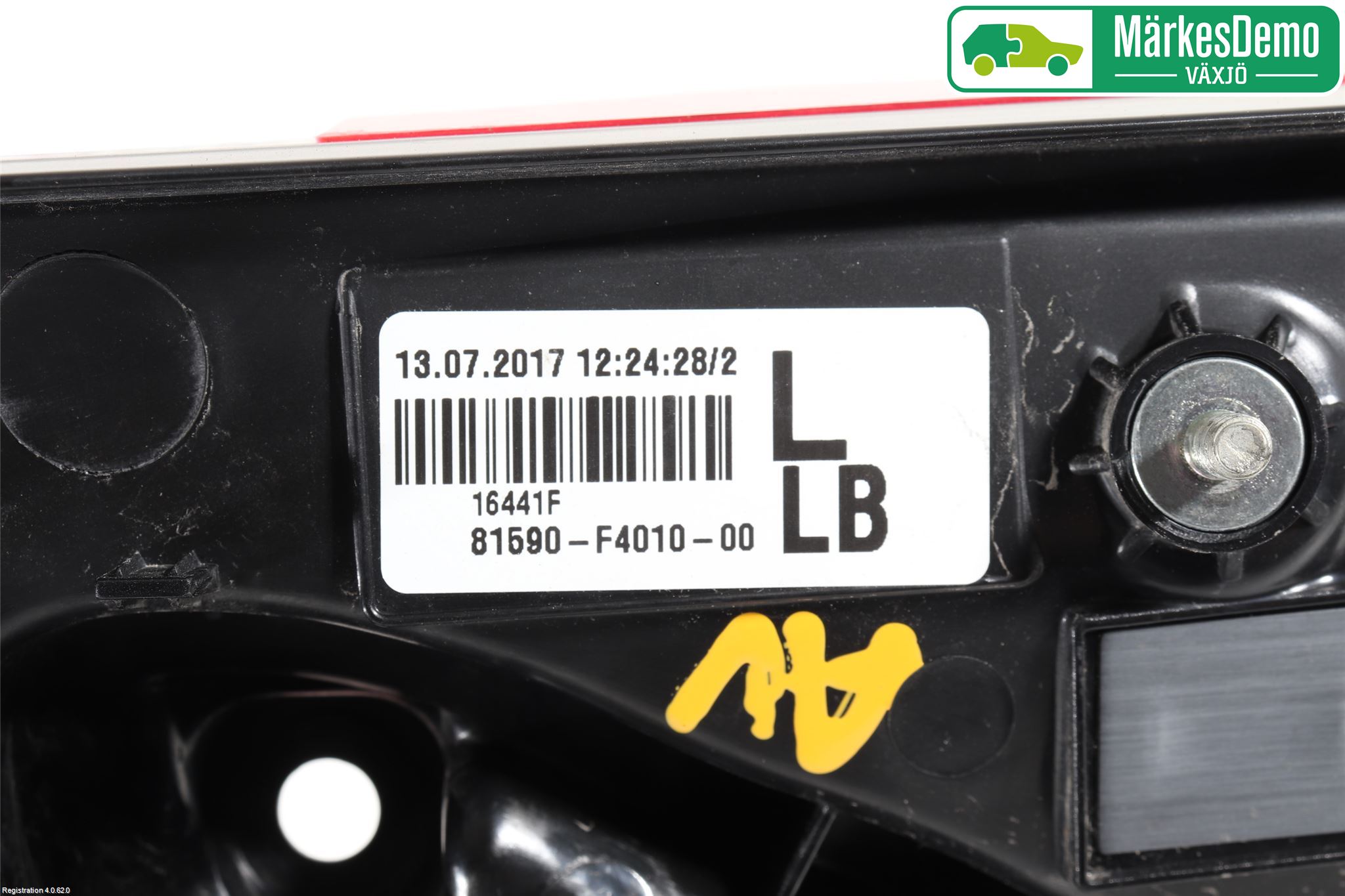 Toyota C-HR 16-23 Baklykt Venstre  På Luke(Indre