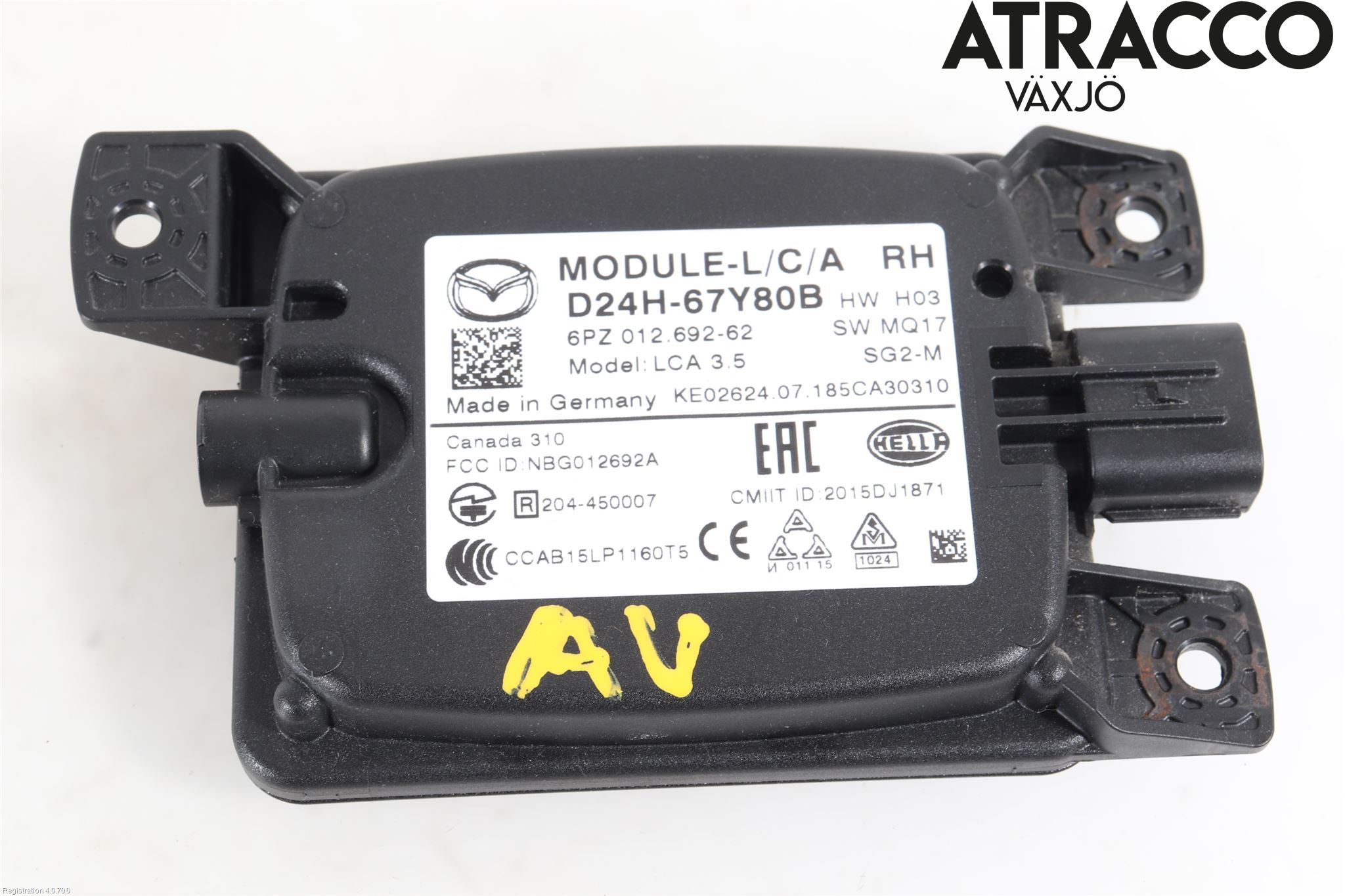 Mazda CX-3 Sensor Kollisjonsbeskyttelse