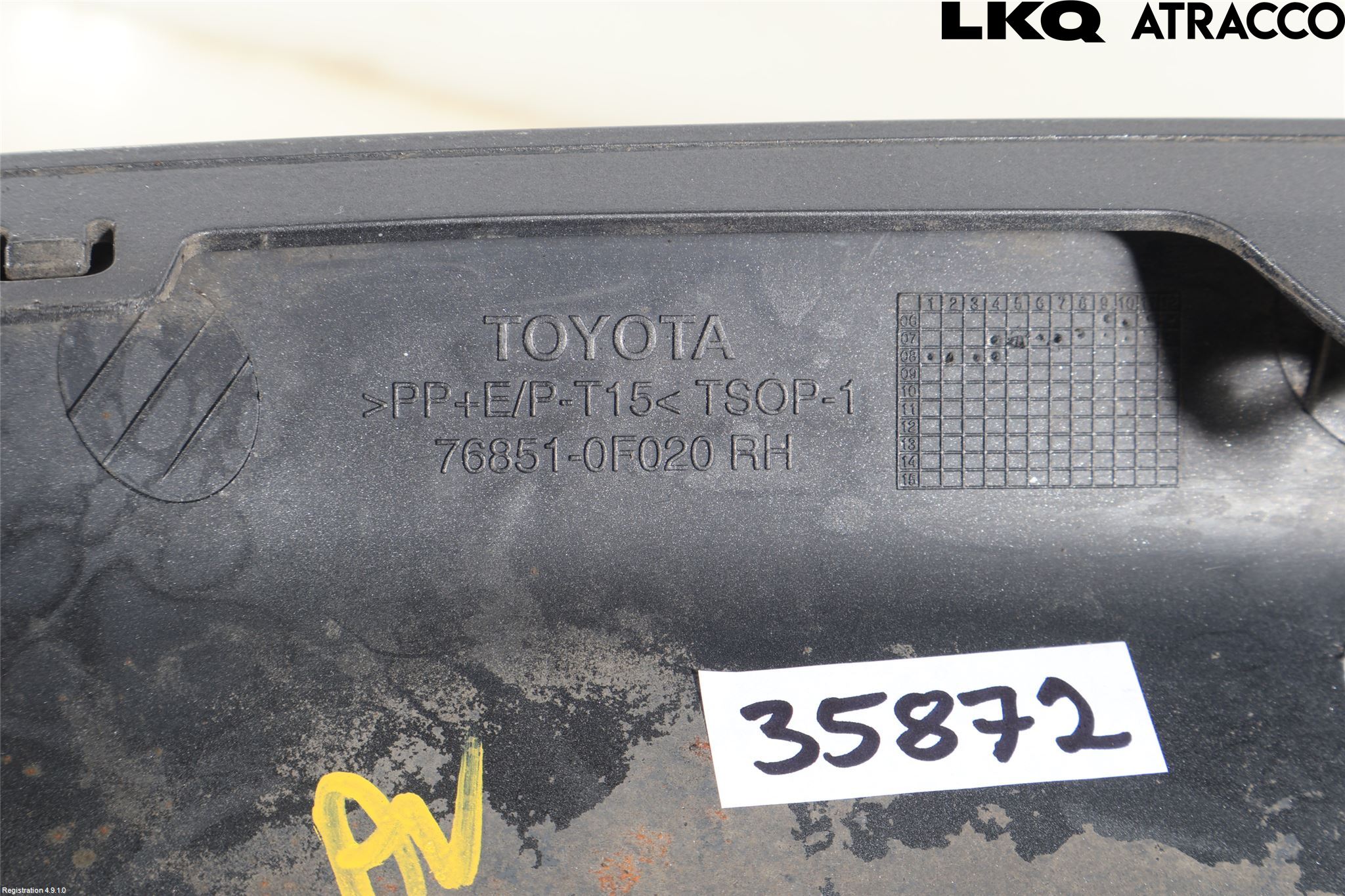 Toyota COROLLA VERSO 08-09 Støtfanger Foran Hjørne Høyr