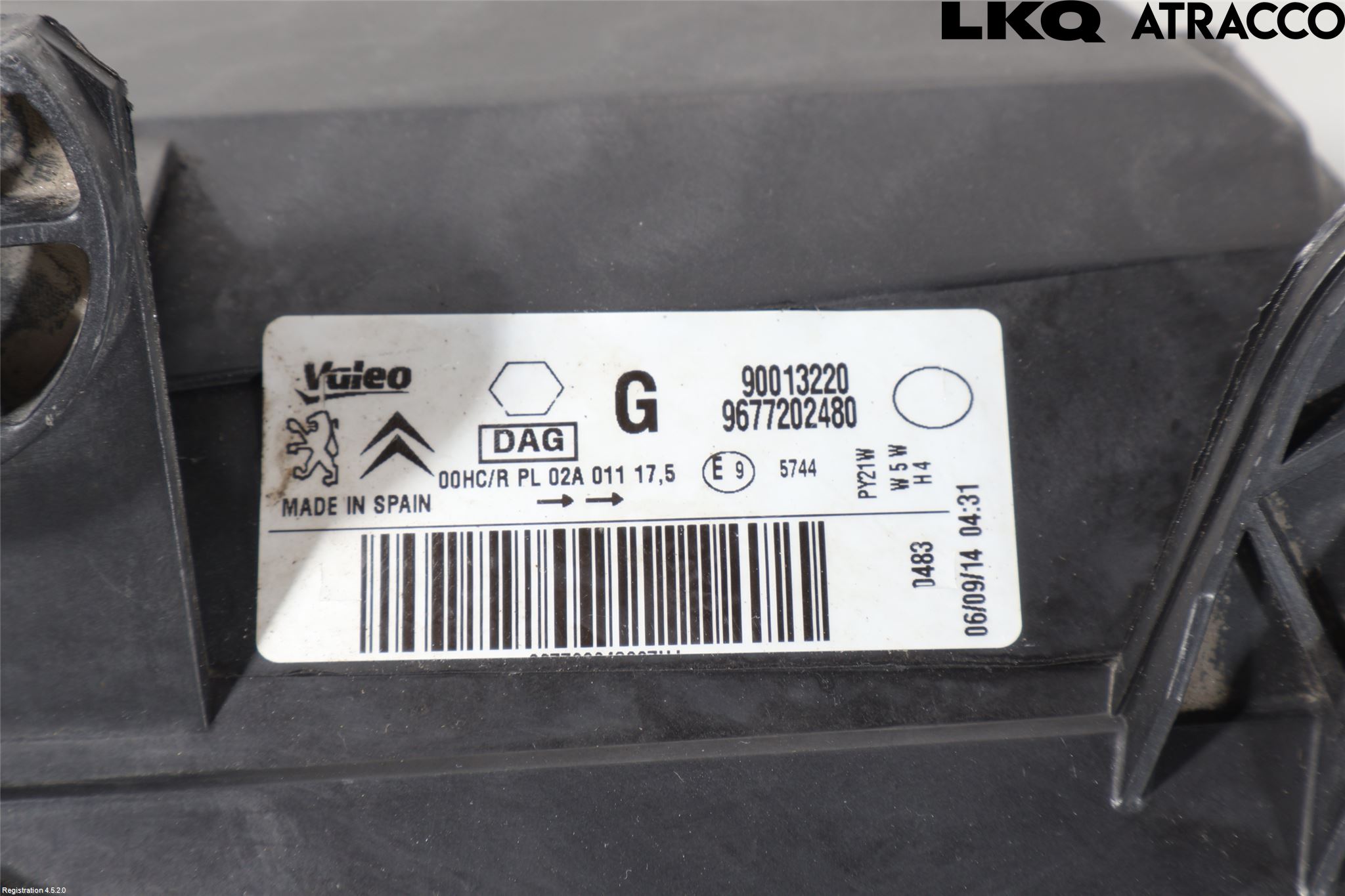 Peugeot PARTNER 08-15 Frontlykt Venstre