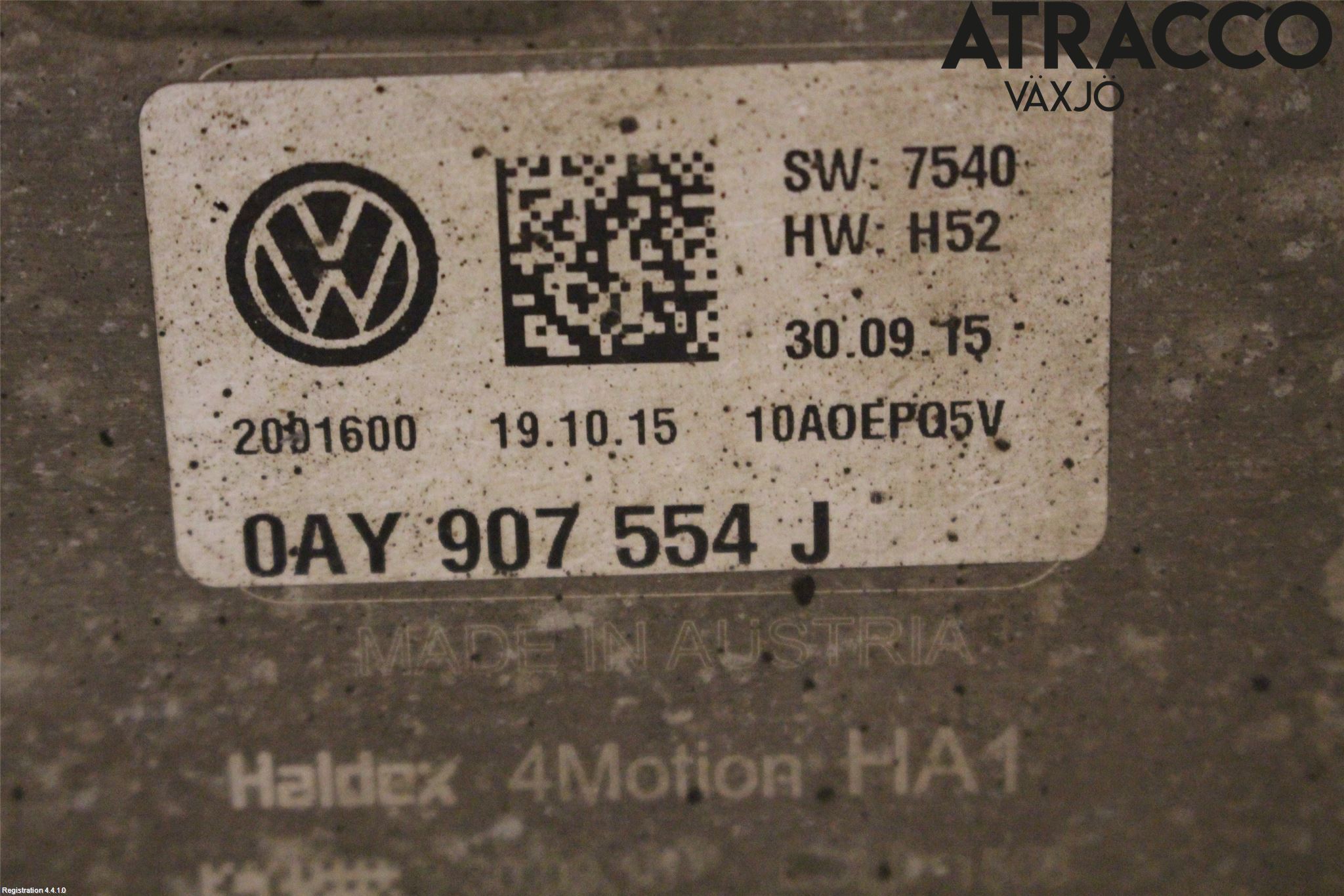 Volkswagen VW TIGUAN 07-16 Bakaksel Kardang Bak -Diff