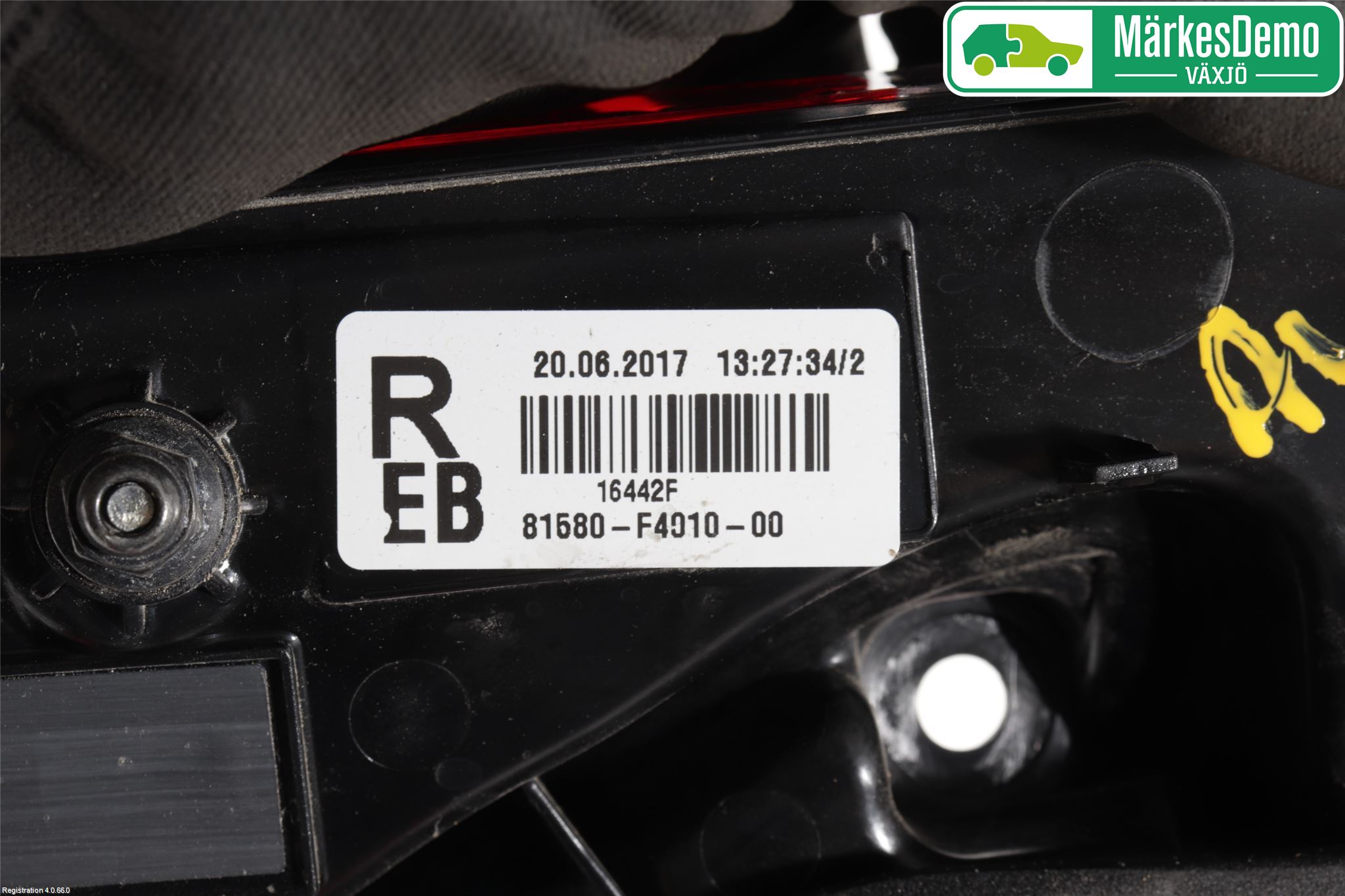 Toyota C-HR 16-23 Baklykt Høyre  På Luke(Indre)