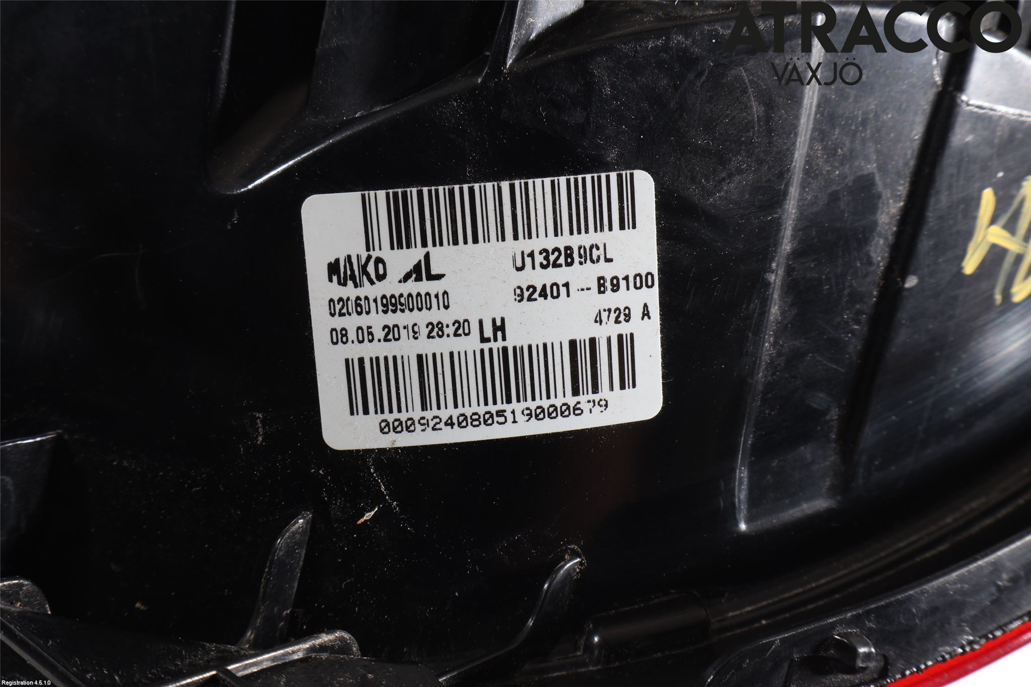 Hyundai i10 BA 17-20 Baklykt Venstre