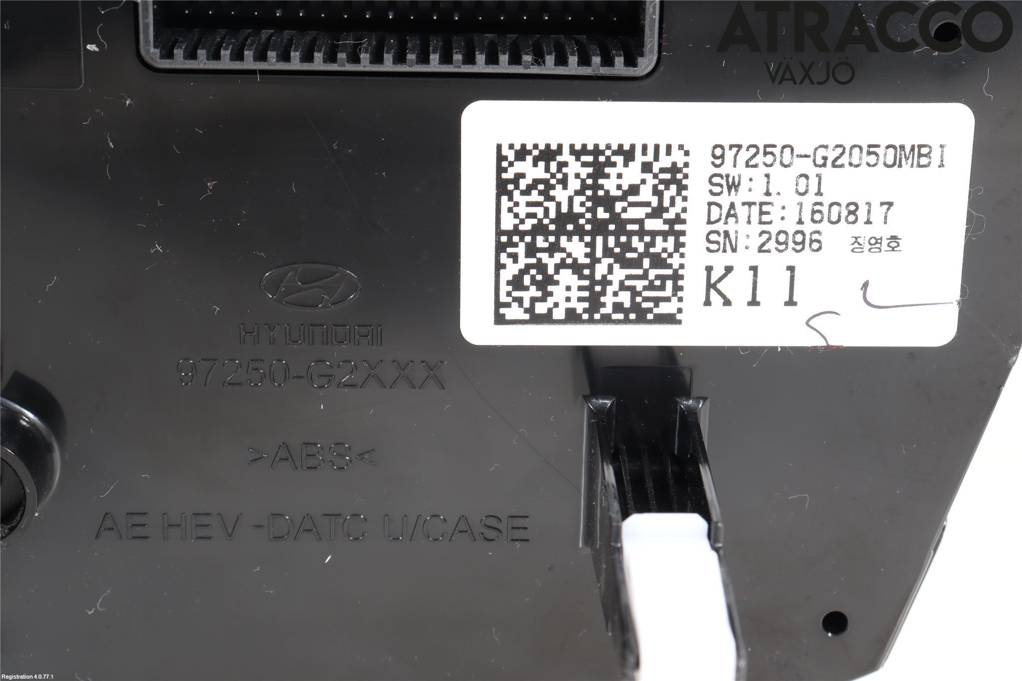 Hyundai IONIQ AE 17-22 Varme Ac Betjening-Display