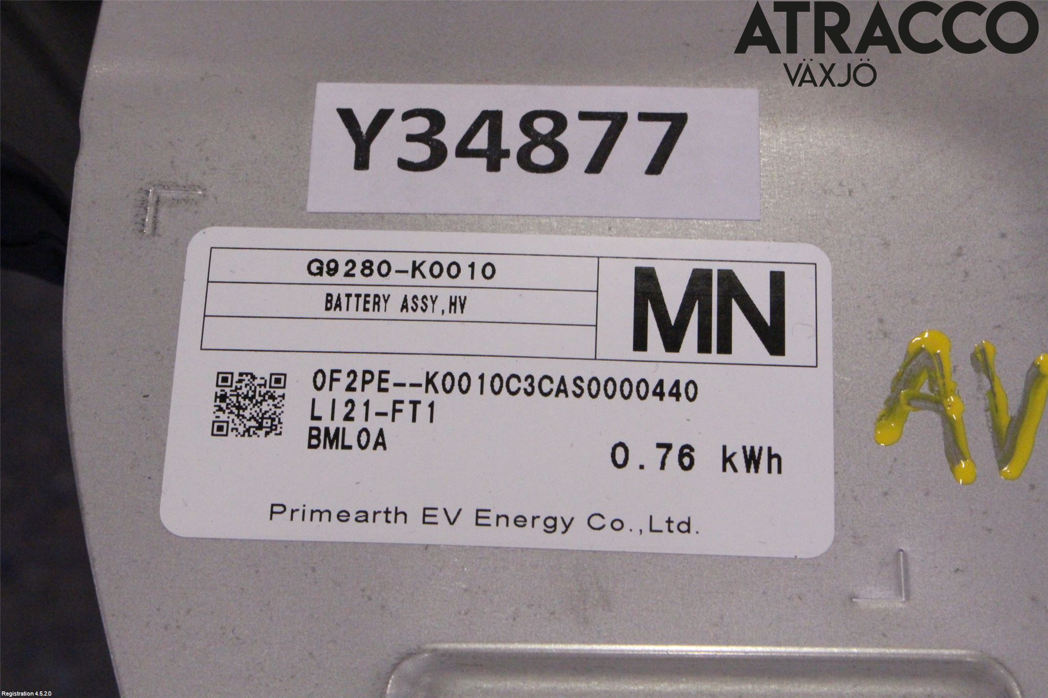 Mazda 2 KB Hybrid 22- Hybrid Batteri
