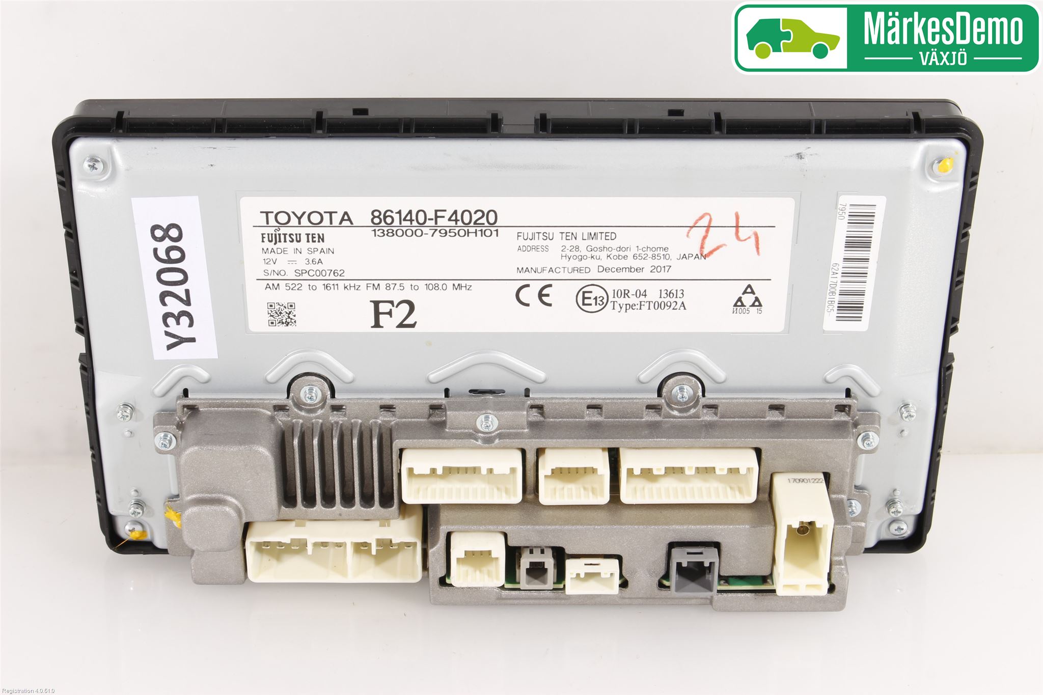 Toyota C-HR 16-23 Stereo Radio Med Cd