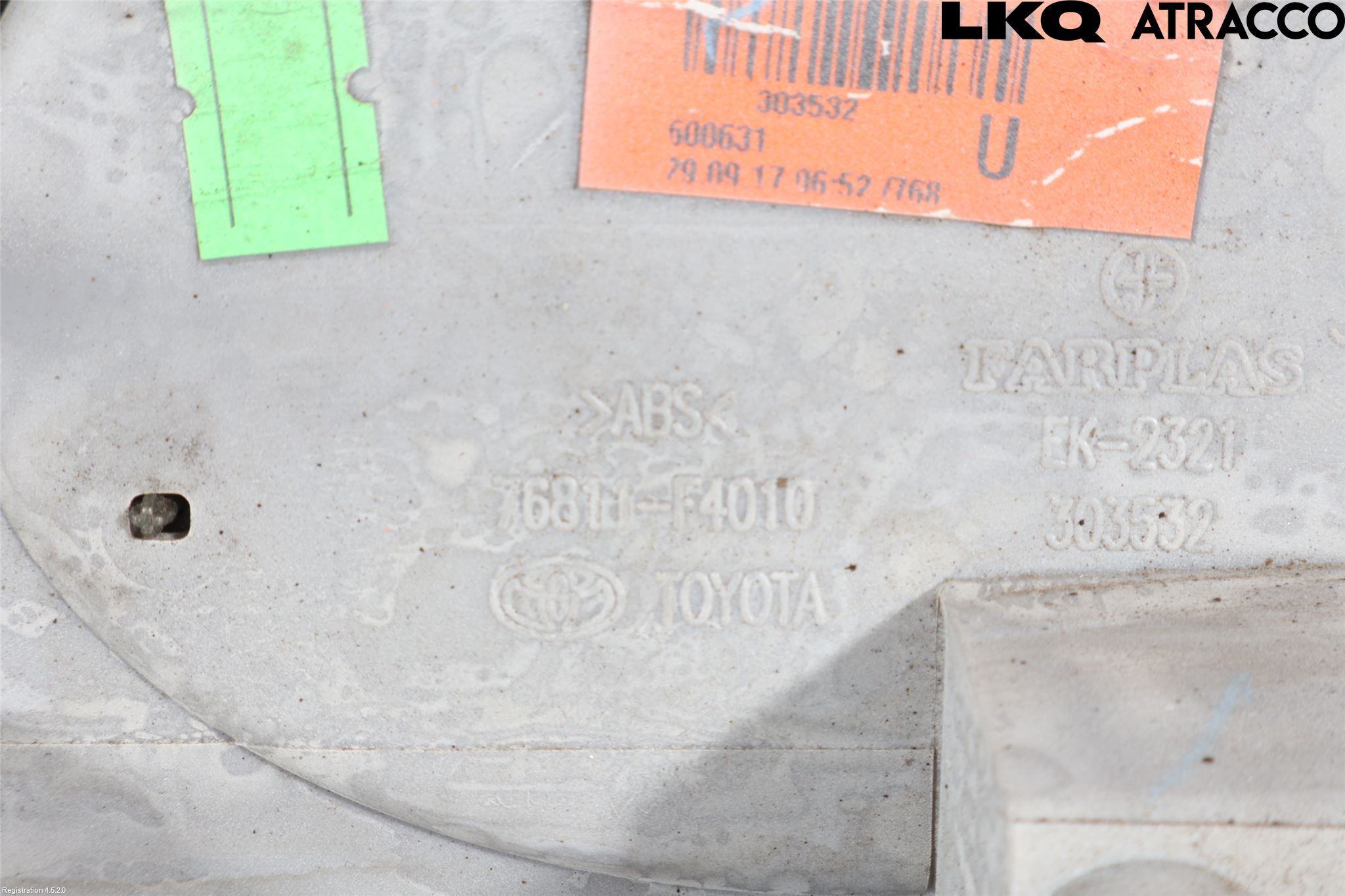 Toyota C-HR 16-23 Refleksplate - Skiltplate