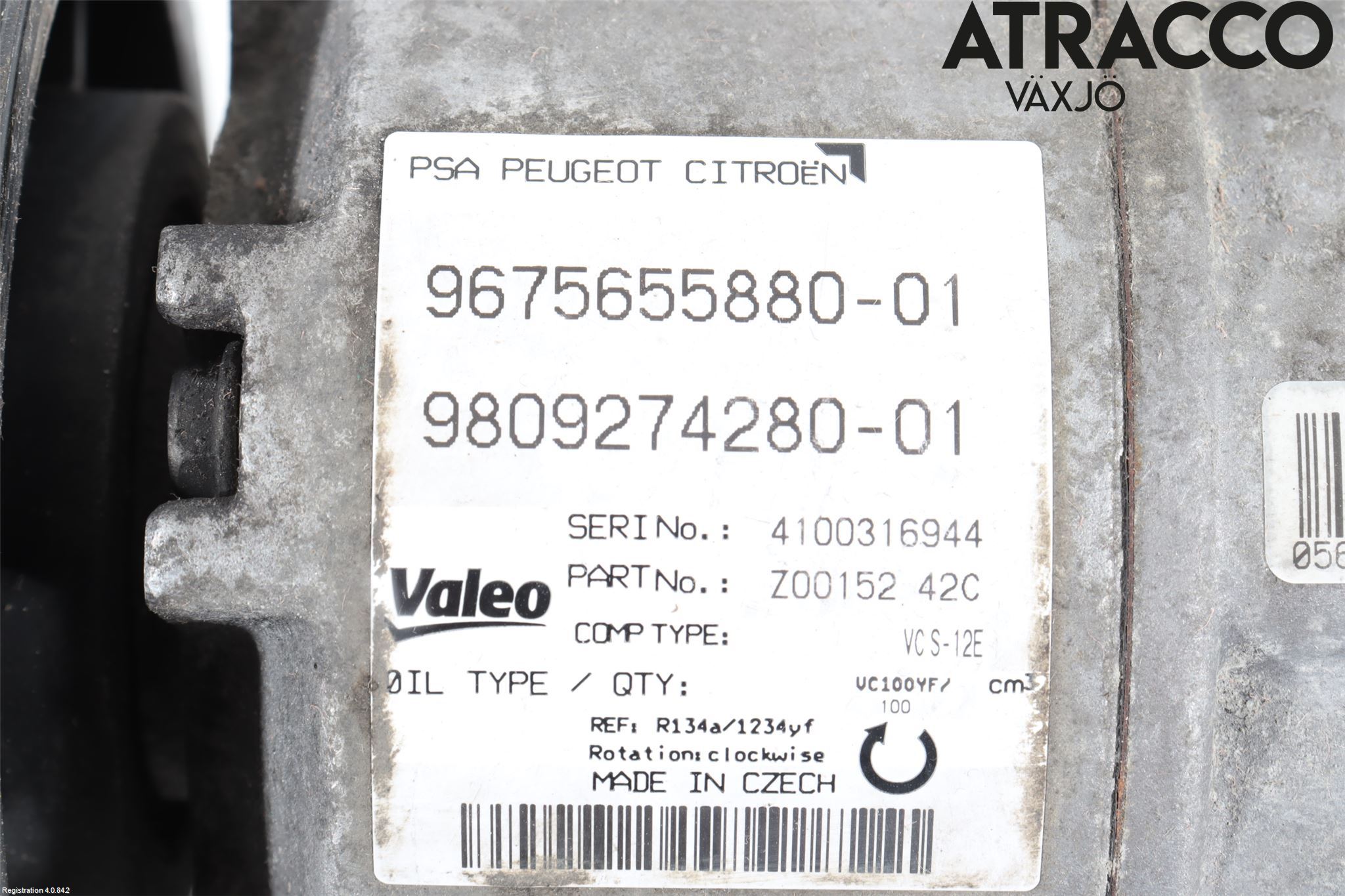 Peugeot 308 14-21 Varme Ac Kompressor