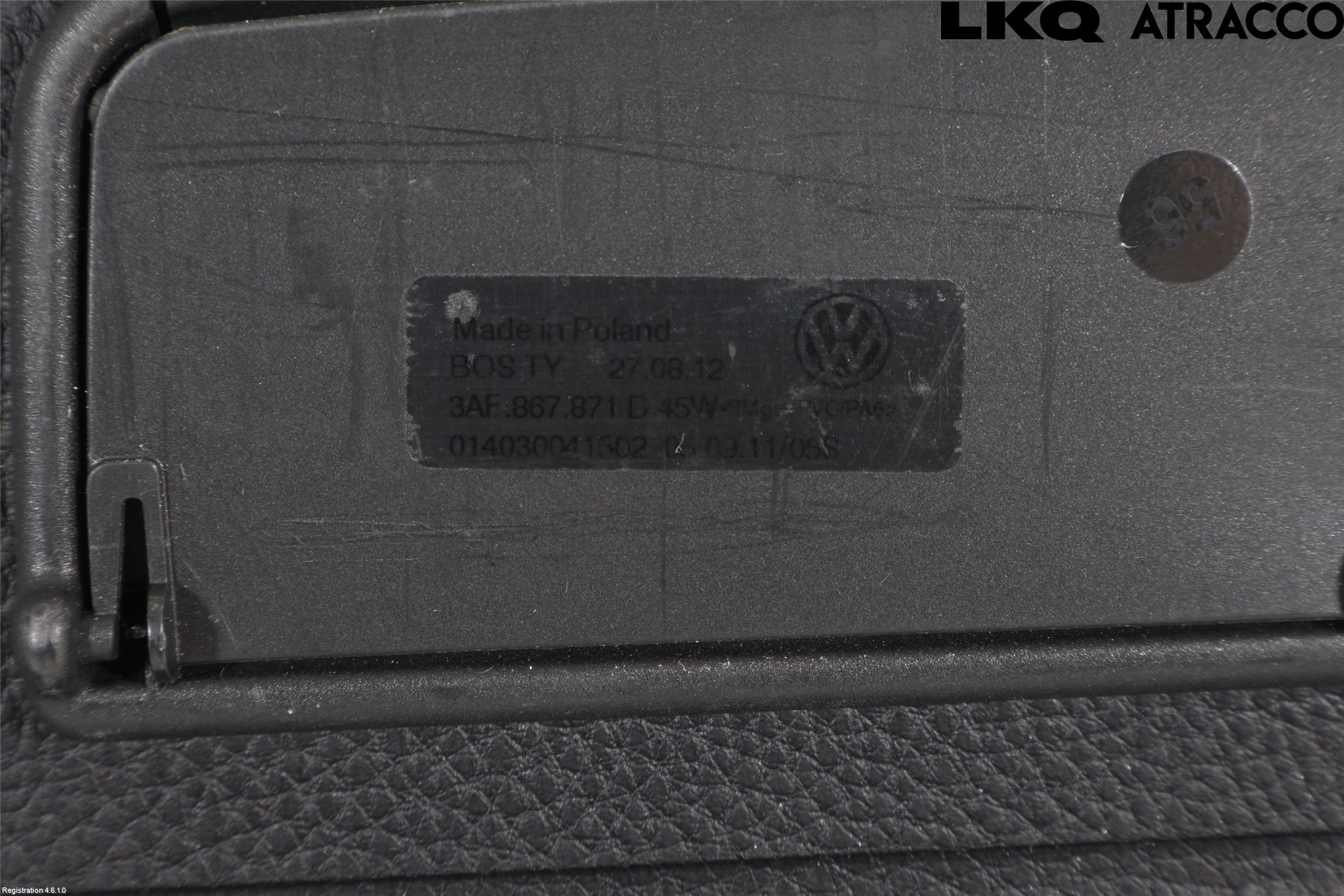 Volkswagen VW PASSAT 11-14 Innr Innsyn Beskytelse Stv