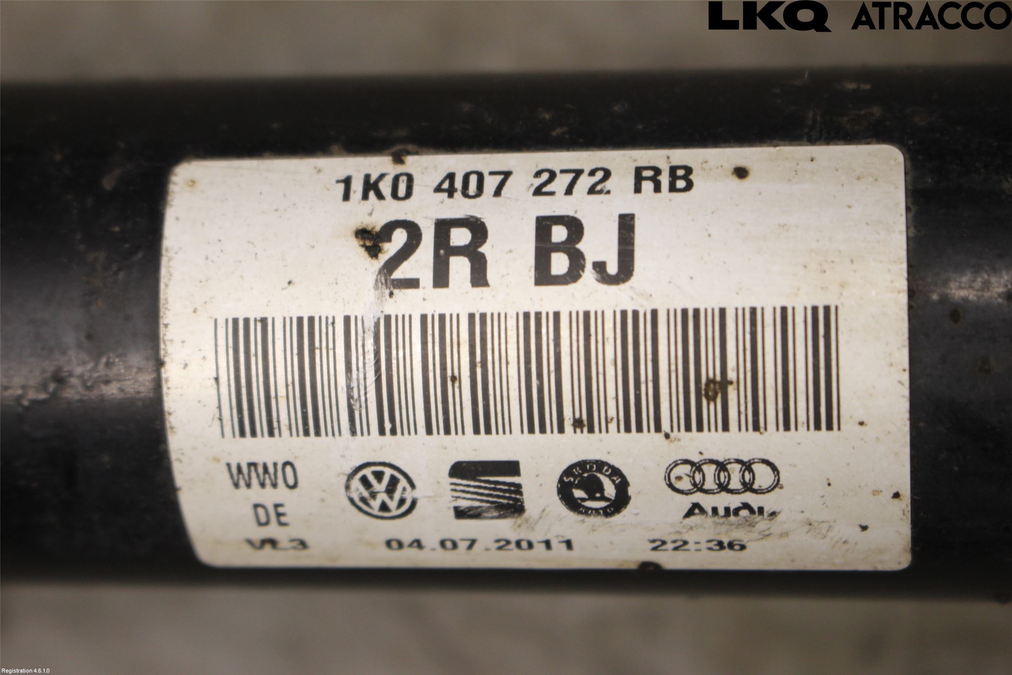 Volkswagen VW PASSAT 11-14 Drivaksel Foran Kompl Høyre