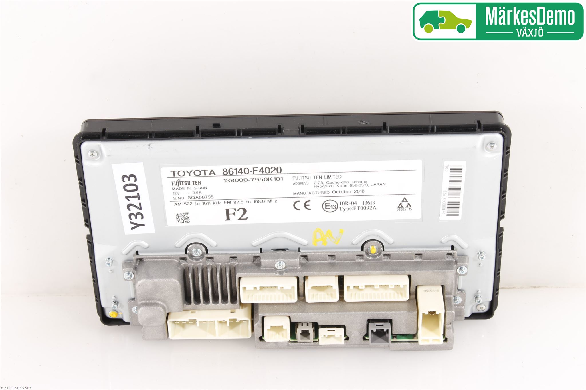 Toyota C-HR 16-23 Stereo Radio Med Cd