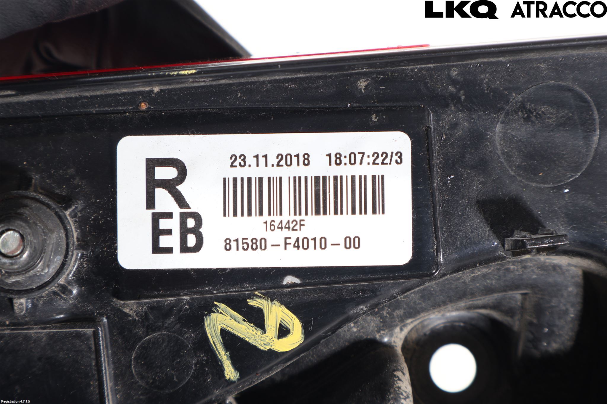 Toyota C-HR 16-23 Baklykt Høyre  På Luke(Indre)
