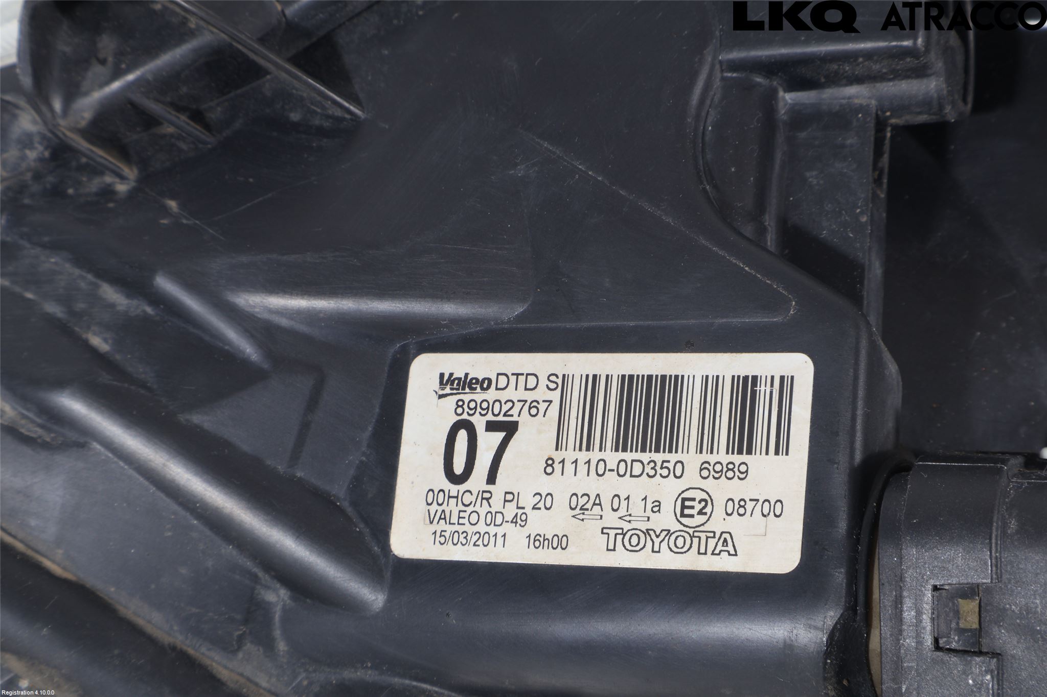 Toyota YARIS XP90 06-11 Frontlykt Høyre