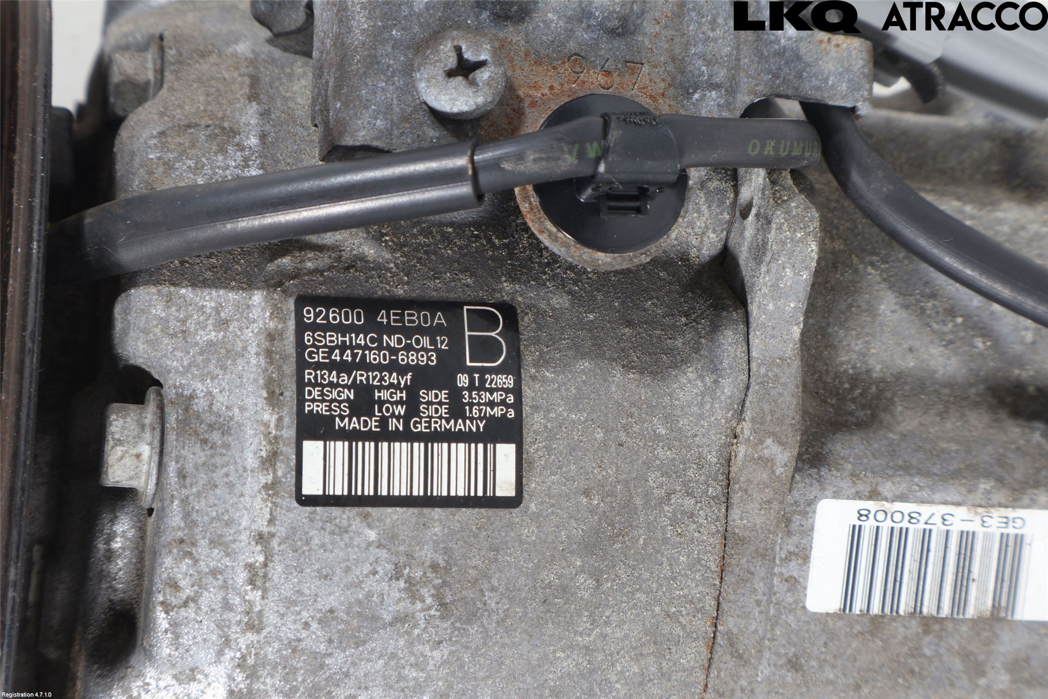 Nissan QASHQAI 14-17 Varme Ac Kompressor