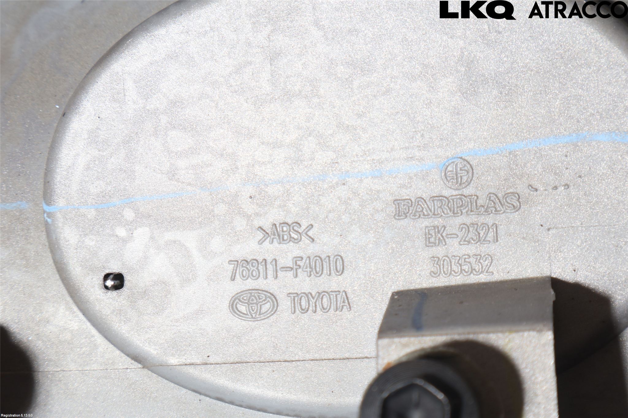 Toyota C-HR 16-23 Refleksplate - Skiltplate