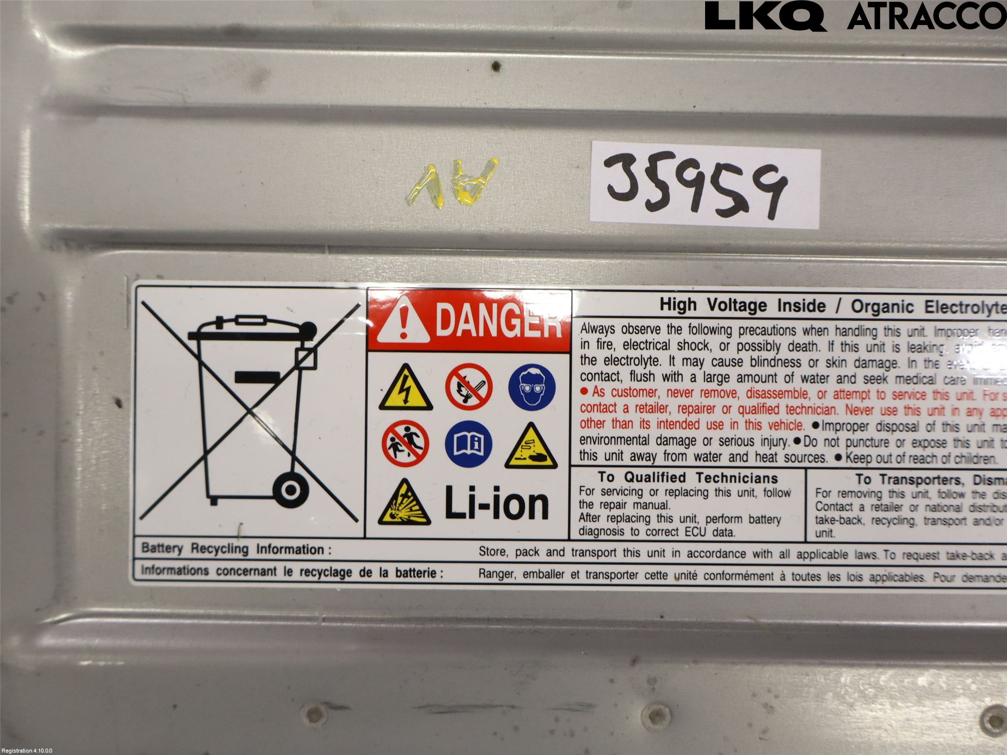 Toyota YARIS XP21 20- Hybrid Batteri