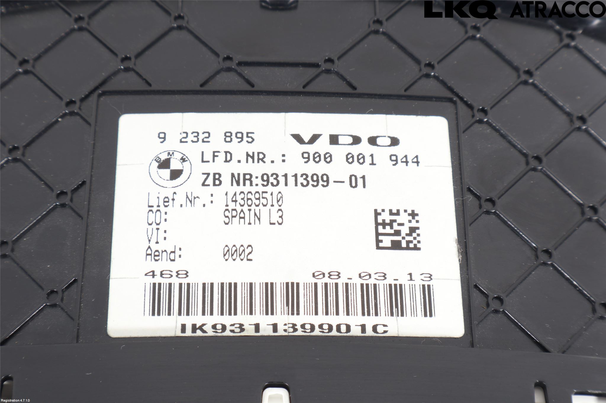 BMW 3 F30/F31/F80 12-19 Instr Kombinert