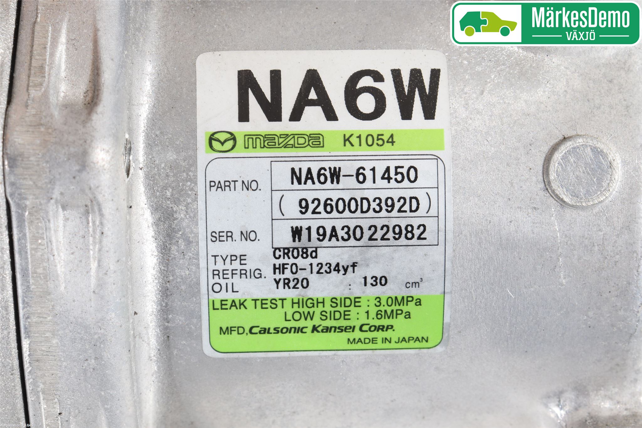 Mazda MX-5 IV (ND/ND2/ND3) MIATA 15- Varme Ac Kompressor