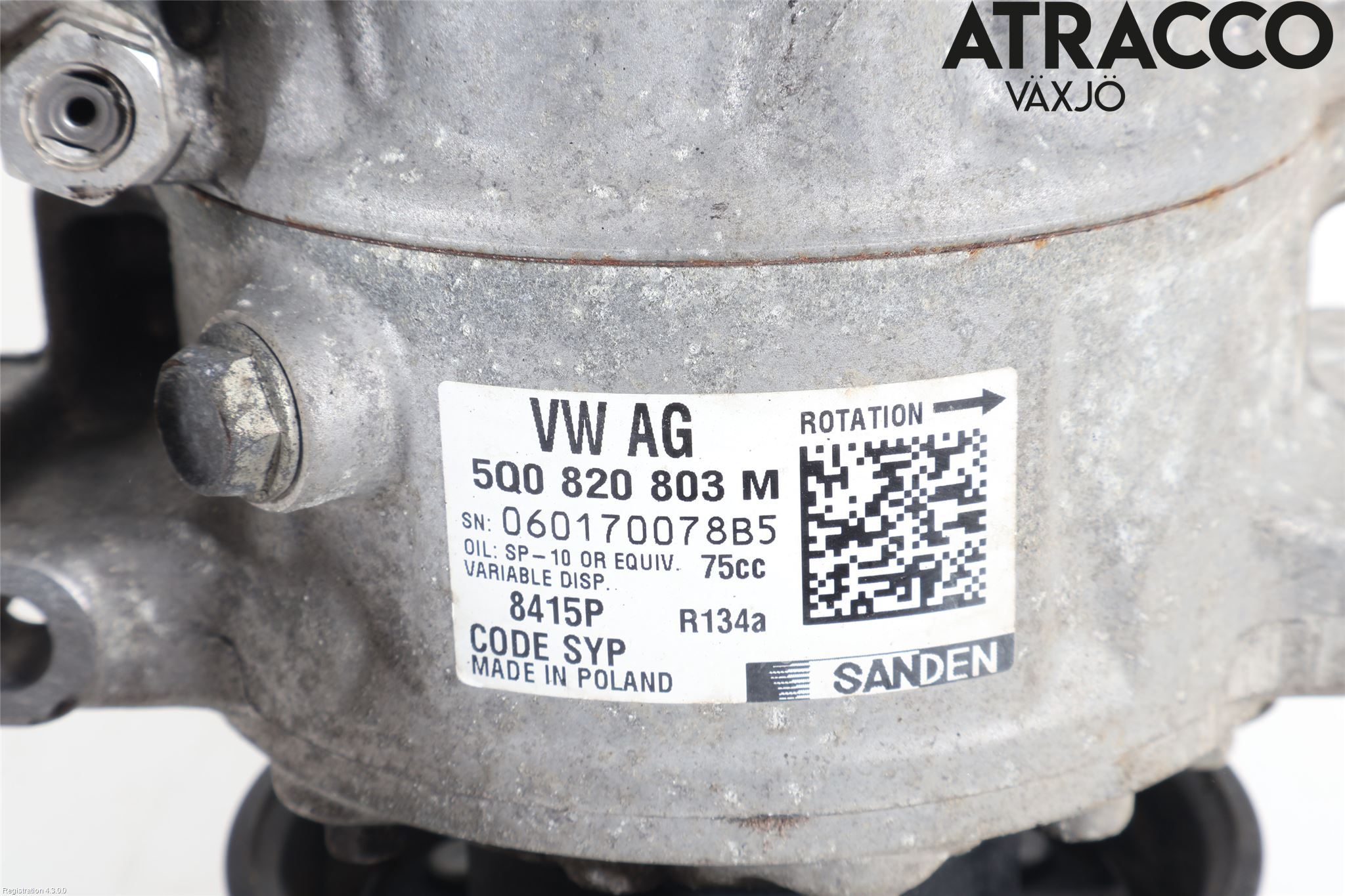 Volkswagen VW CADDY 16-20 Varme Ac Kompressor